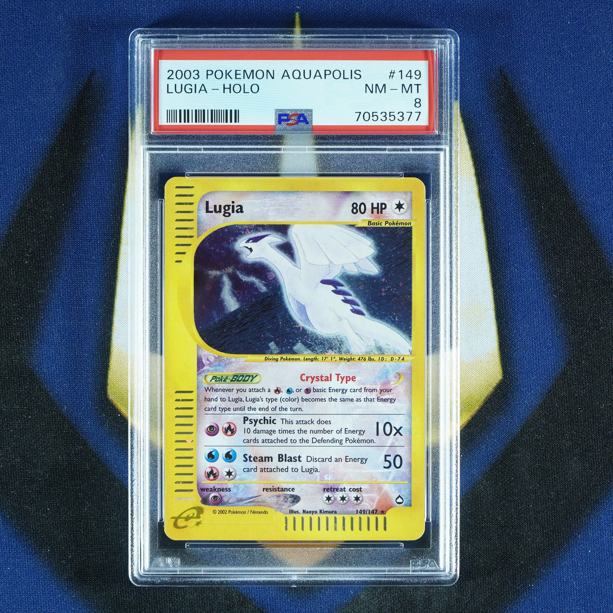 Crystal Lugia AQUAPOLIS Holo 149/147 [PSA 8]