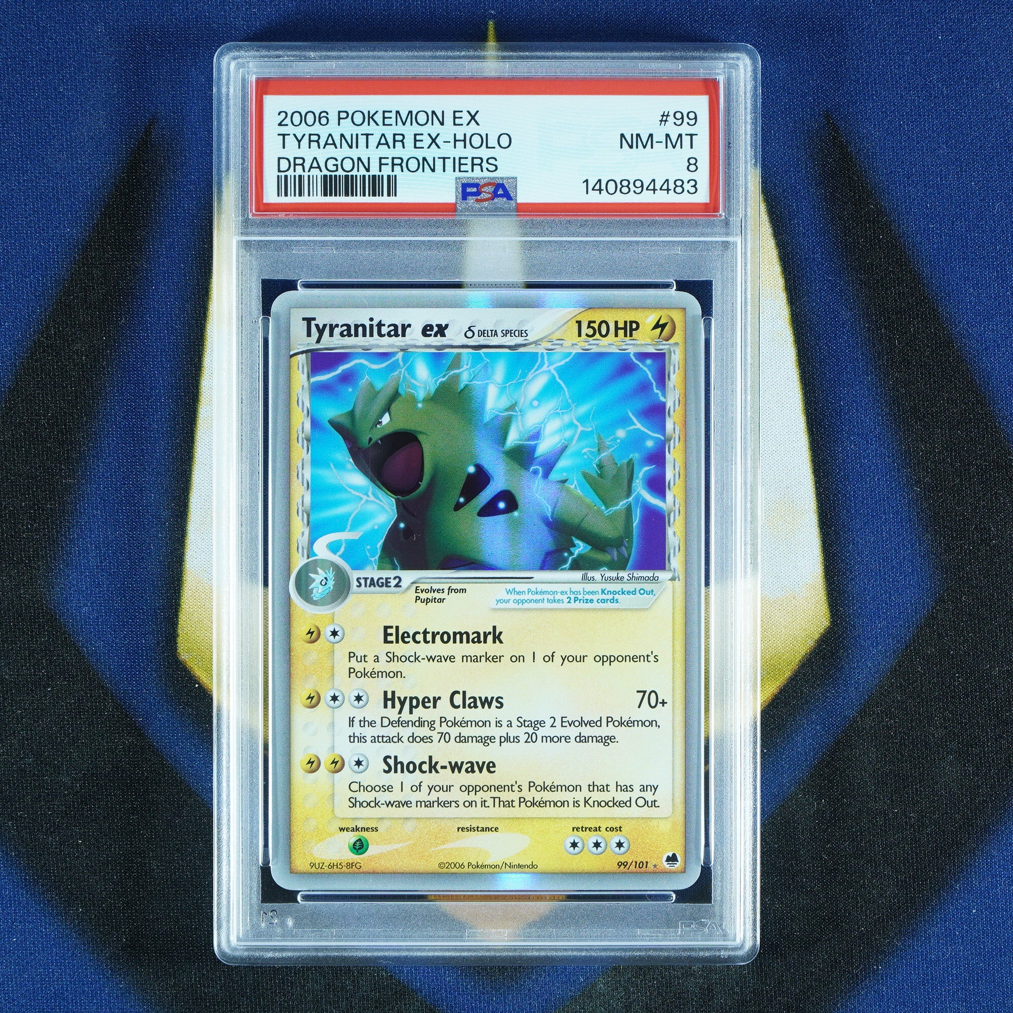 Tyranitar EX DRAGON FRONTIERS Holo 99/101 [PSA 8]