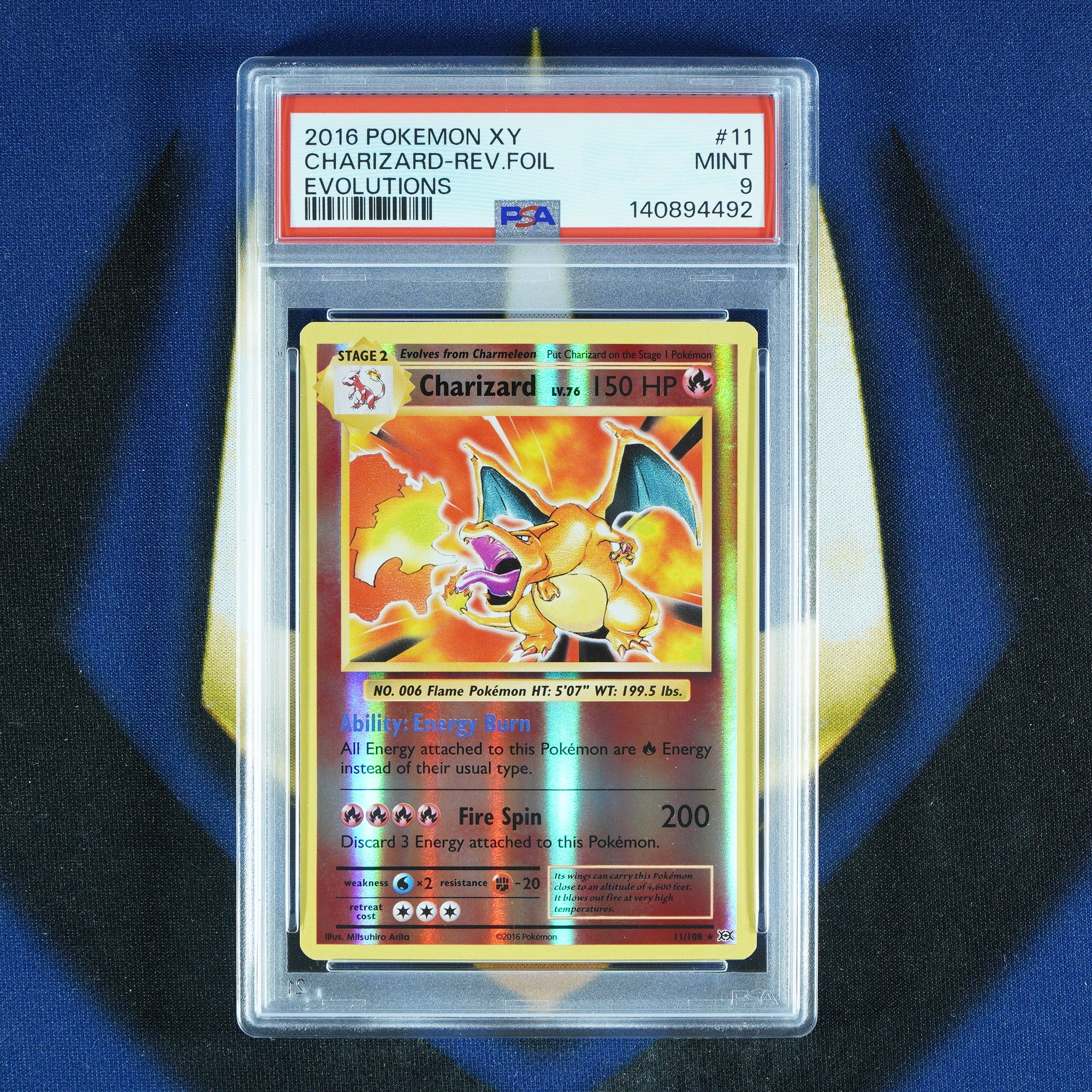 Charizard XY EVOLUTIONS Reverse Holo 11/108 [PSA 9]