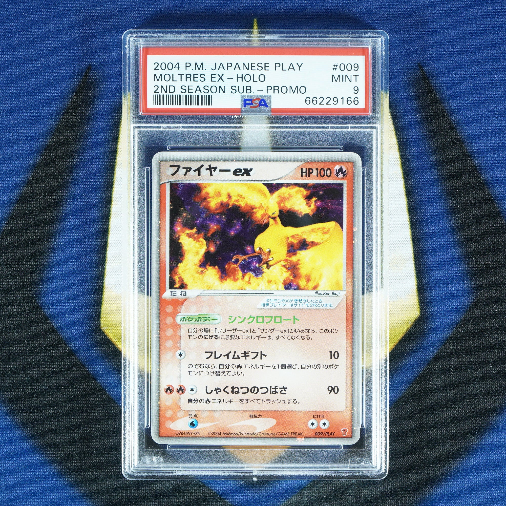 Moltres EX 2ND SEASON Japanese Play Promo Holo 009/PLAY [PSA 9]