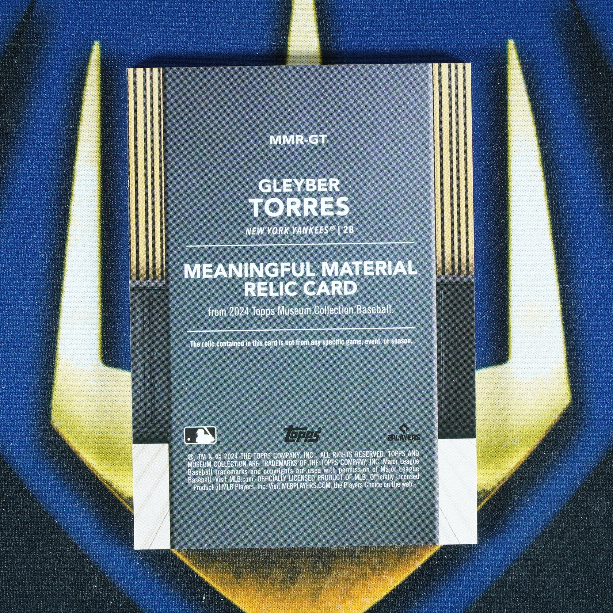Gleyber Torres 2024 Topps Museum Collection Meaningful Material Patch /35