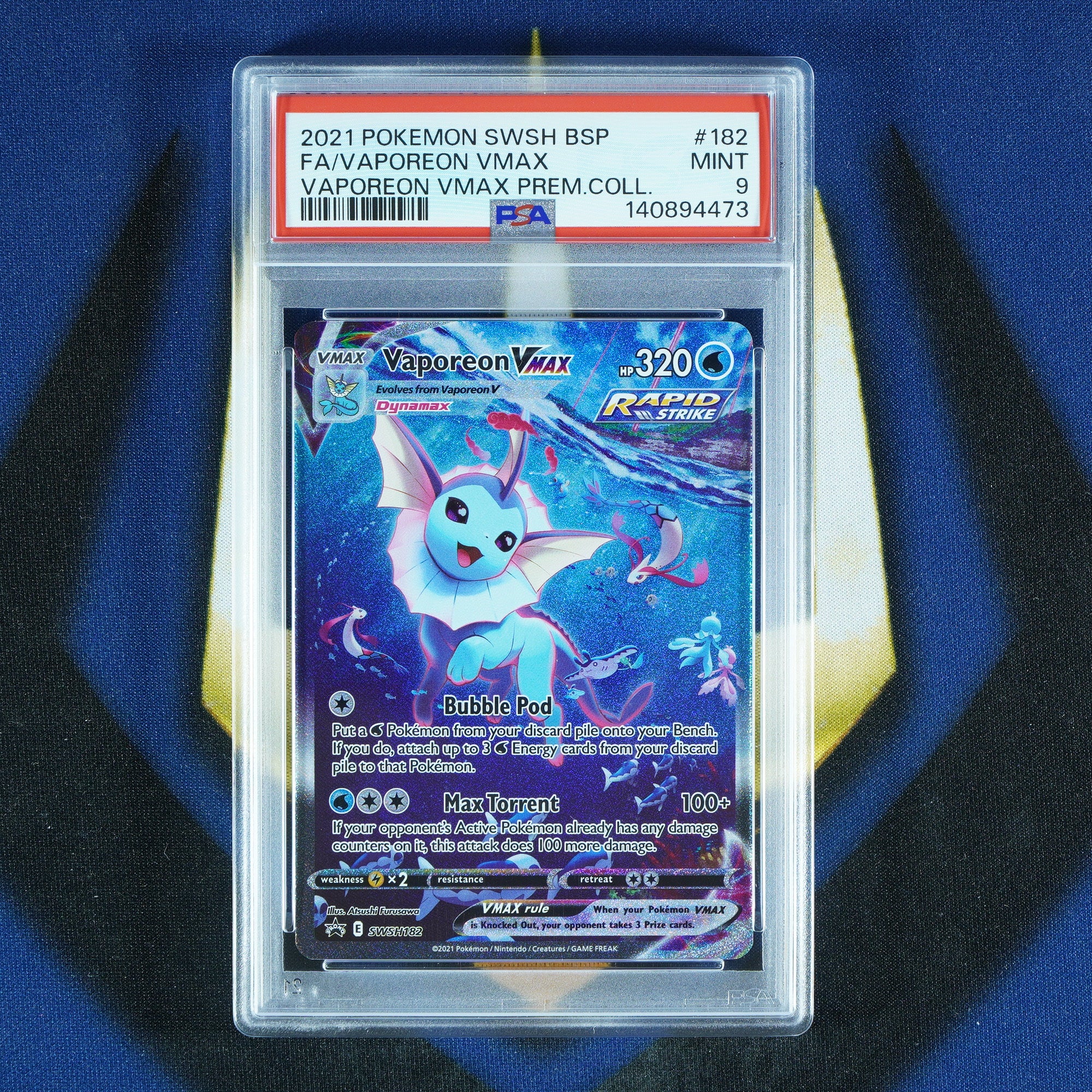 Vaporeon VMAX BLACK STAR PROMO SWSH182 [PSA 9]