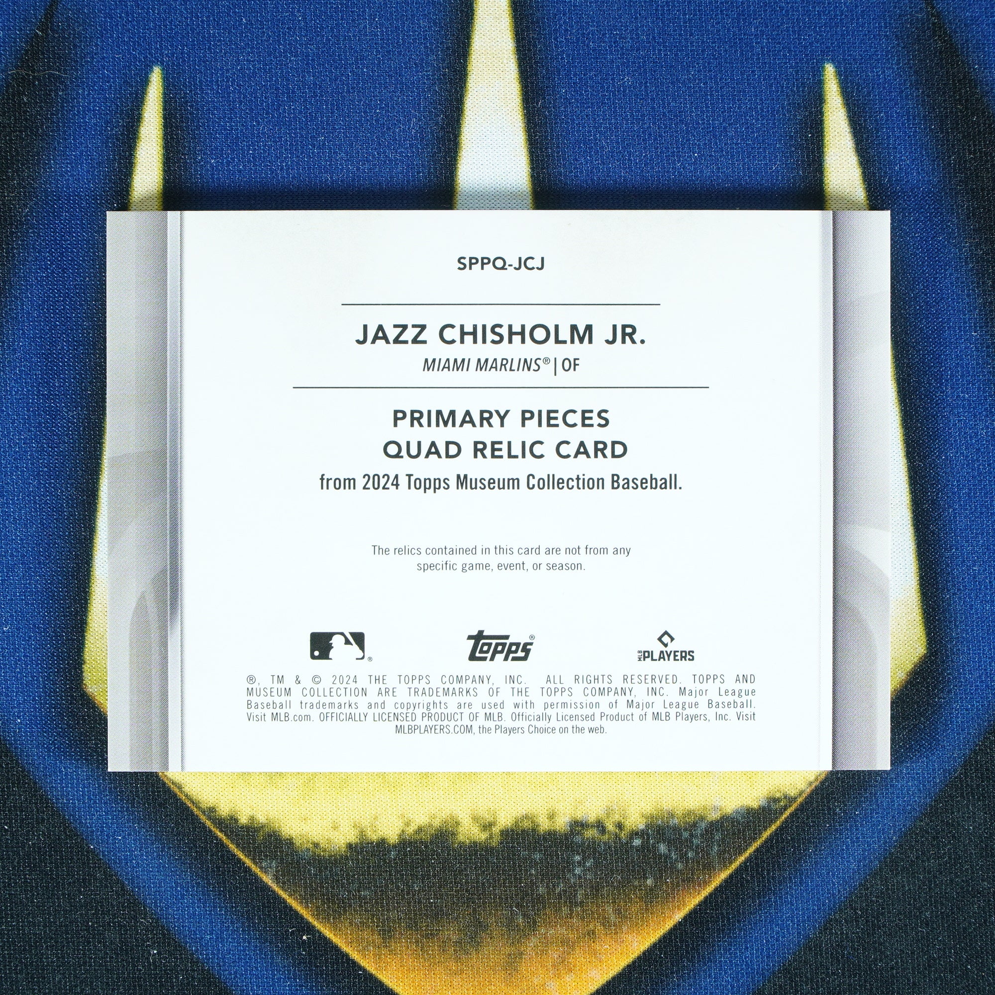 Jazz Chisholm Jr. 2024 Topps Museum Collection Primary Pieces /15