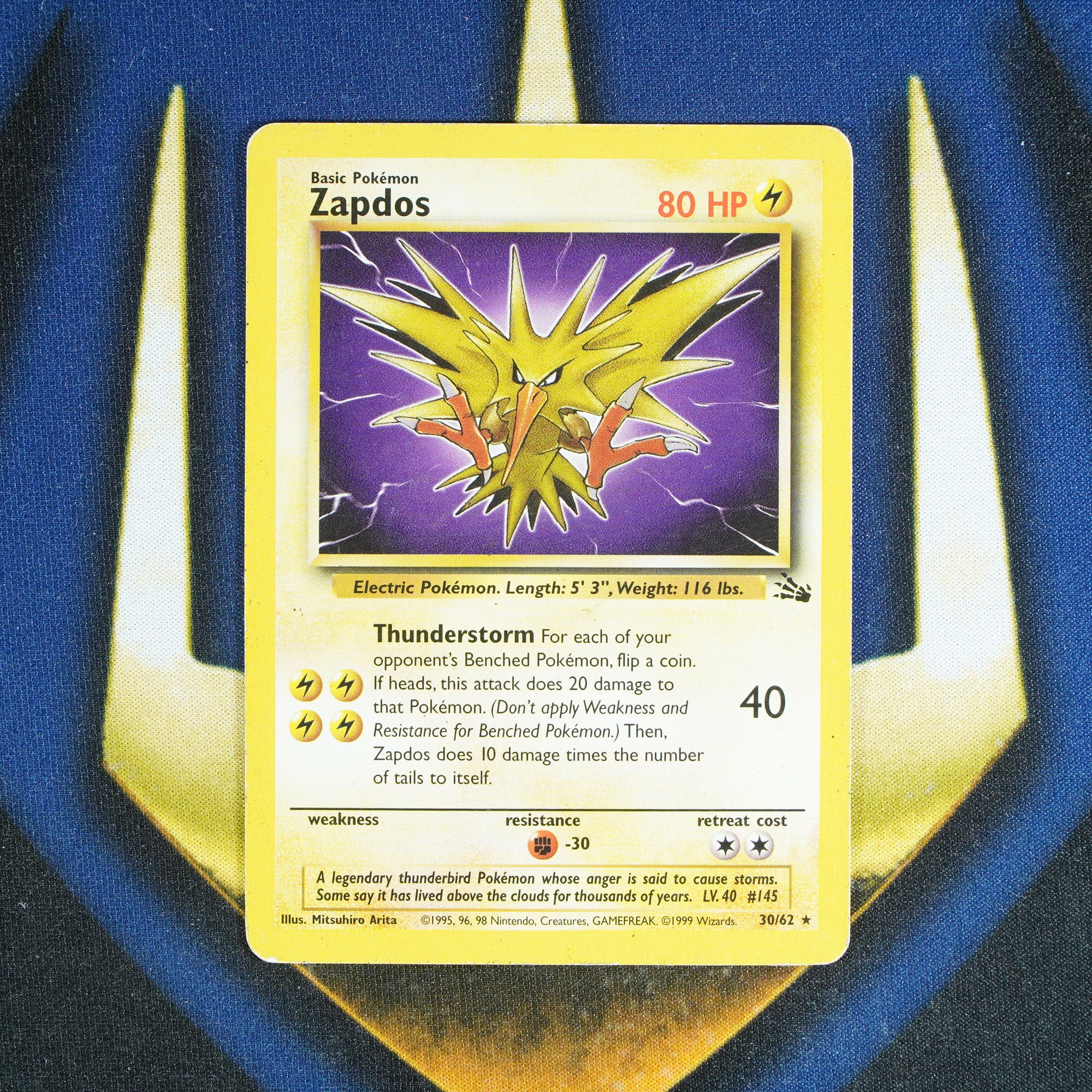 Zapdos FOSSIL Rare 30/62 [MP]