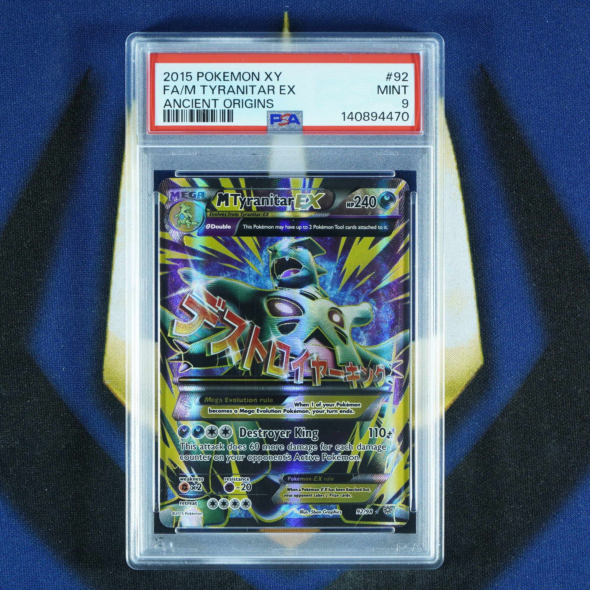 M Tyranitar EX 92/98 ANCIENT ORIGINS [PSA 9]