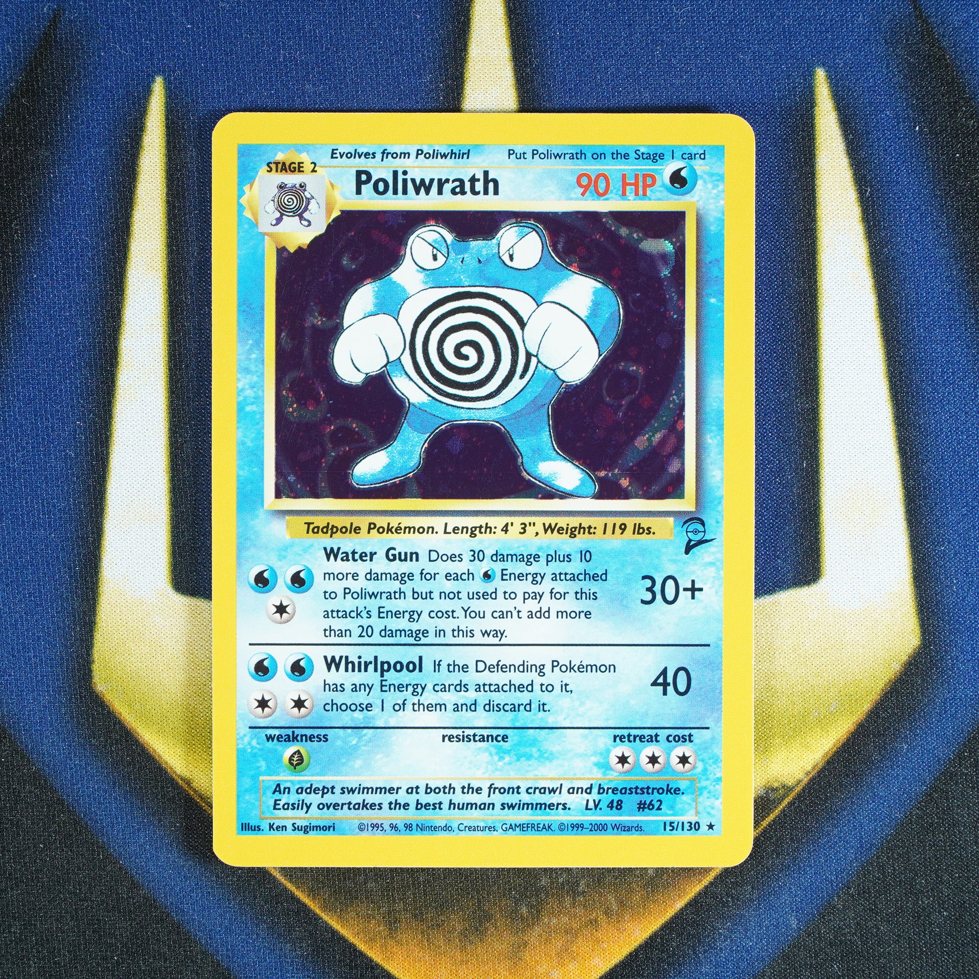 Poliwrath BASE SET 2 Holo Rare 15/130 [LP]