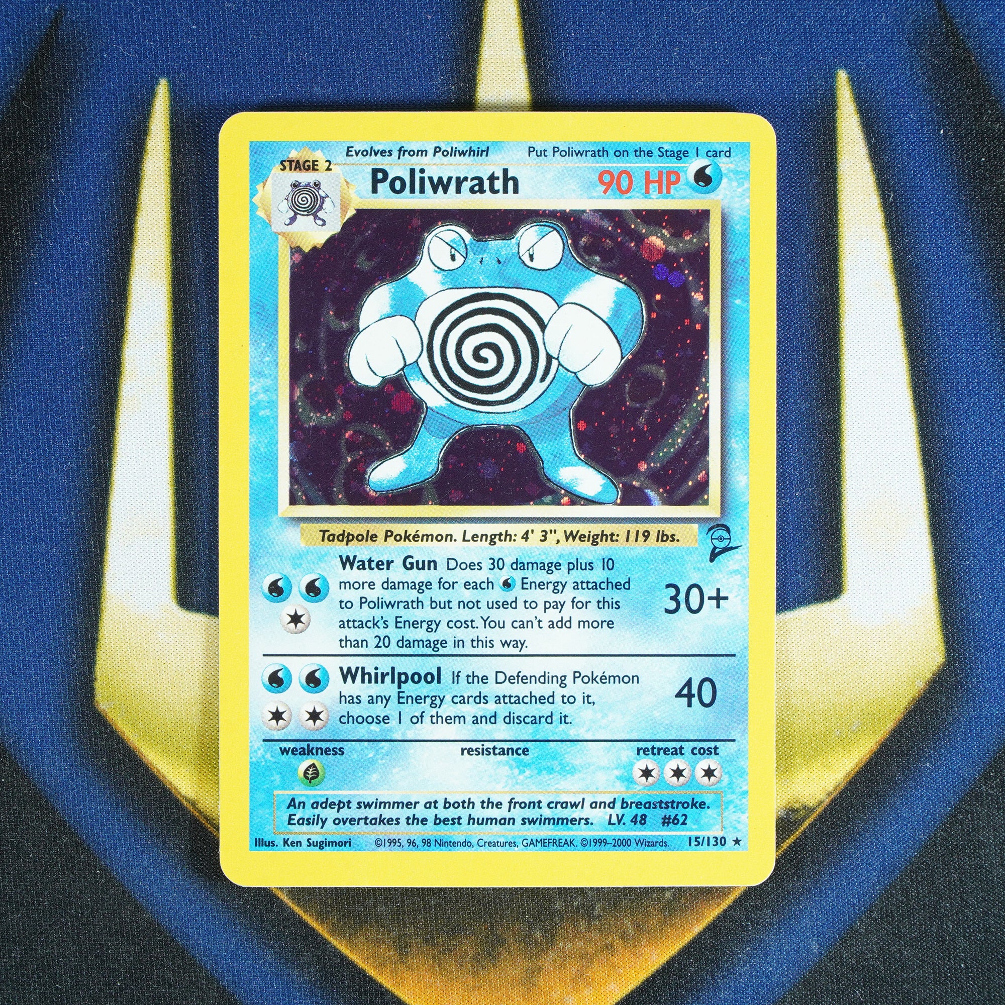 Poliwrath BASE SET 2 Holo Rare 15/130 [LP]