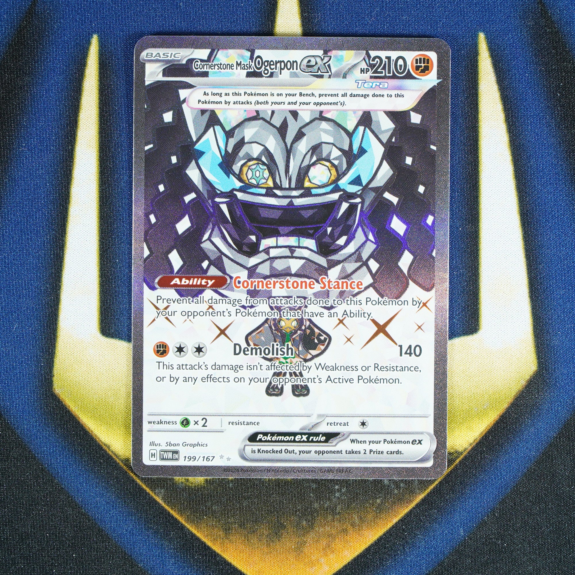 Cornerstone Mask Ogerpon EX TWILIGHT MASQUERADE Ultra Rare 199/167 [M]