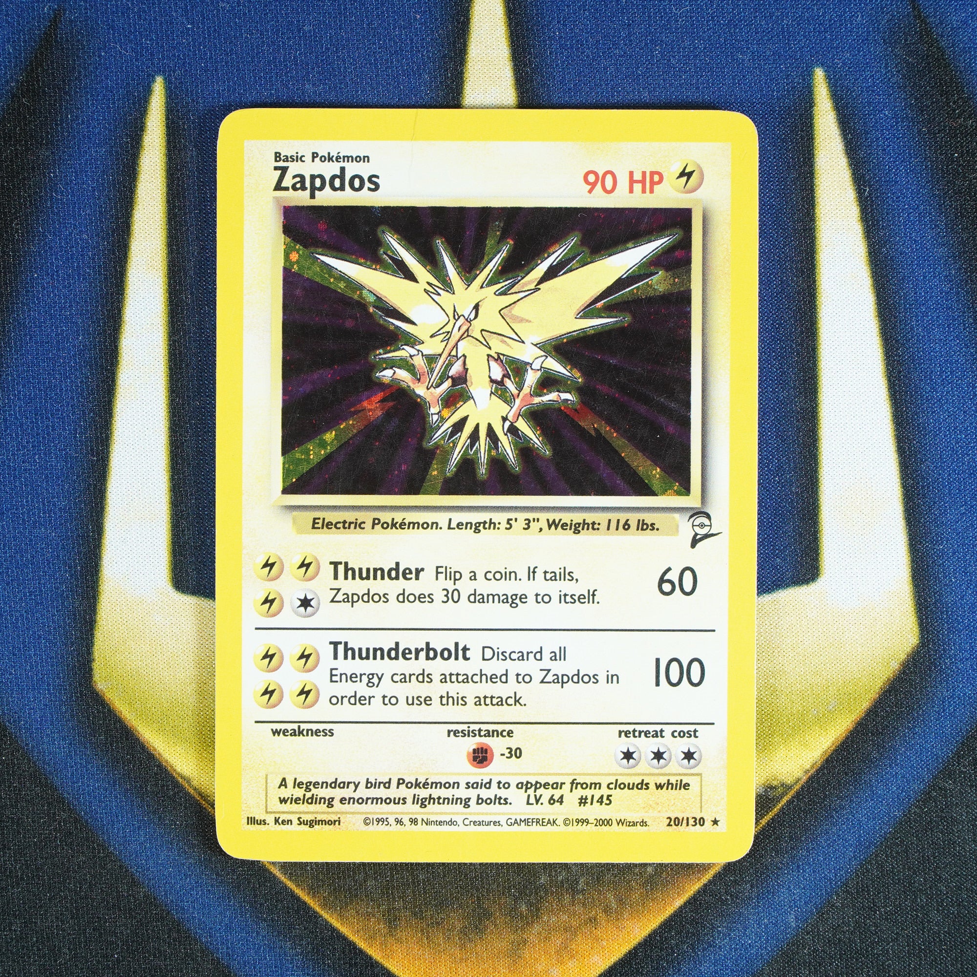 Zapdos BASE SET 2 Holo Rare 20/130 [HP]