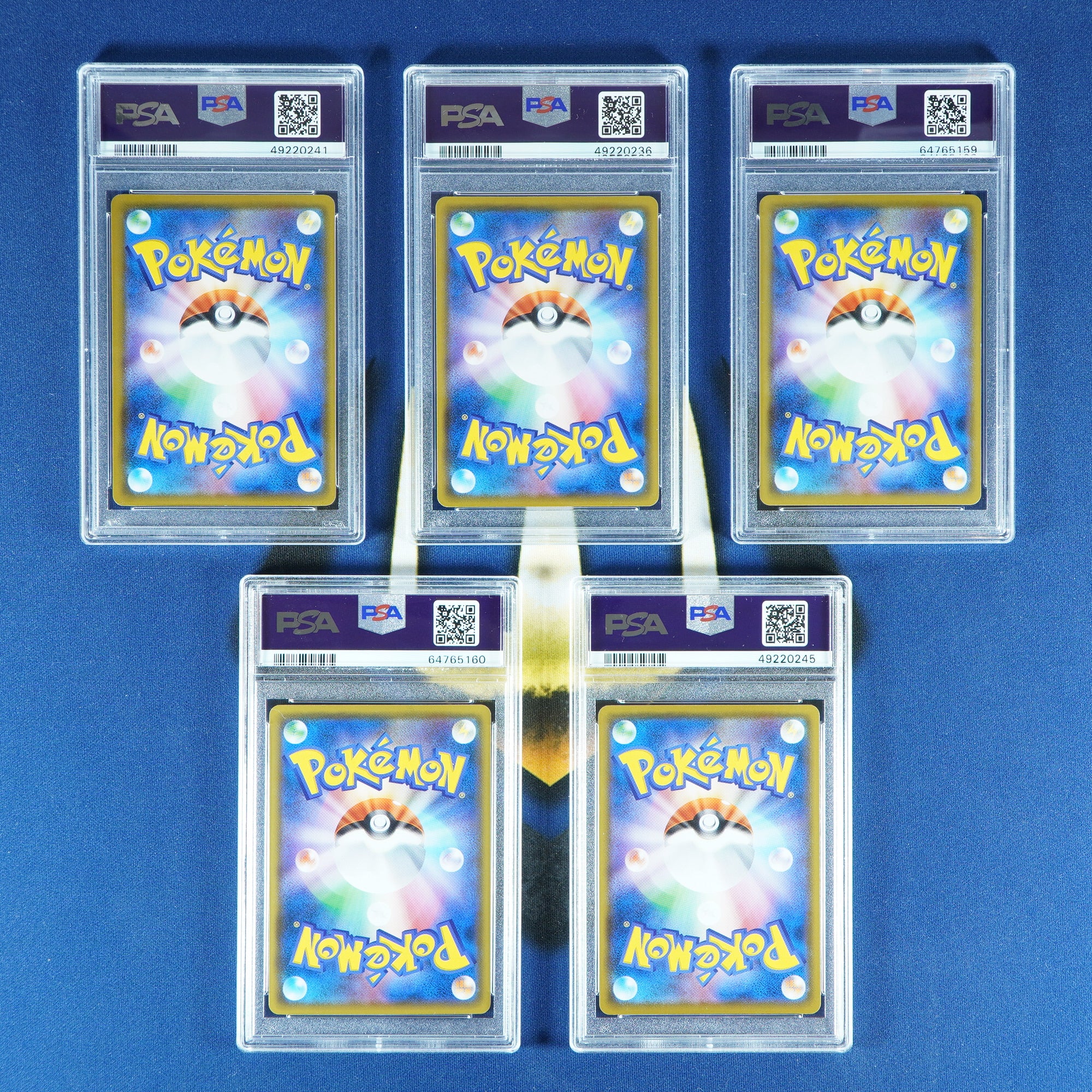 Set of 5 MUNCH A RETROSPECTIVE Psyduck Eevee Pikachu Mimikyu Rowlet [PSA 10]