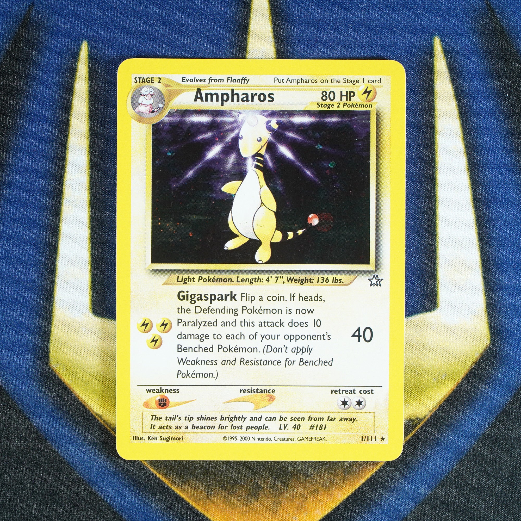Ampharos NEO GENESIS Holo Rare 1/111 [LP]