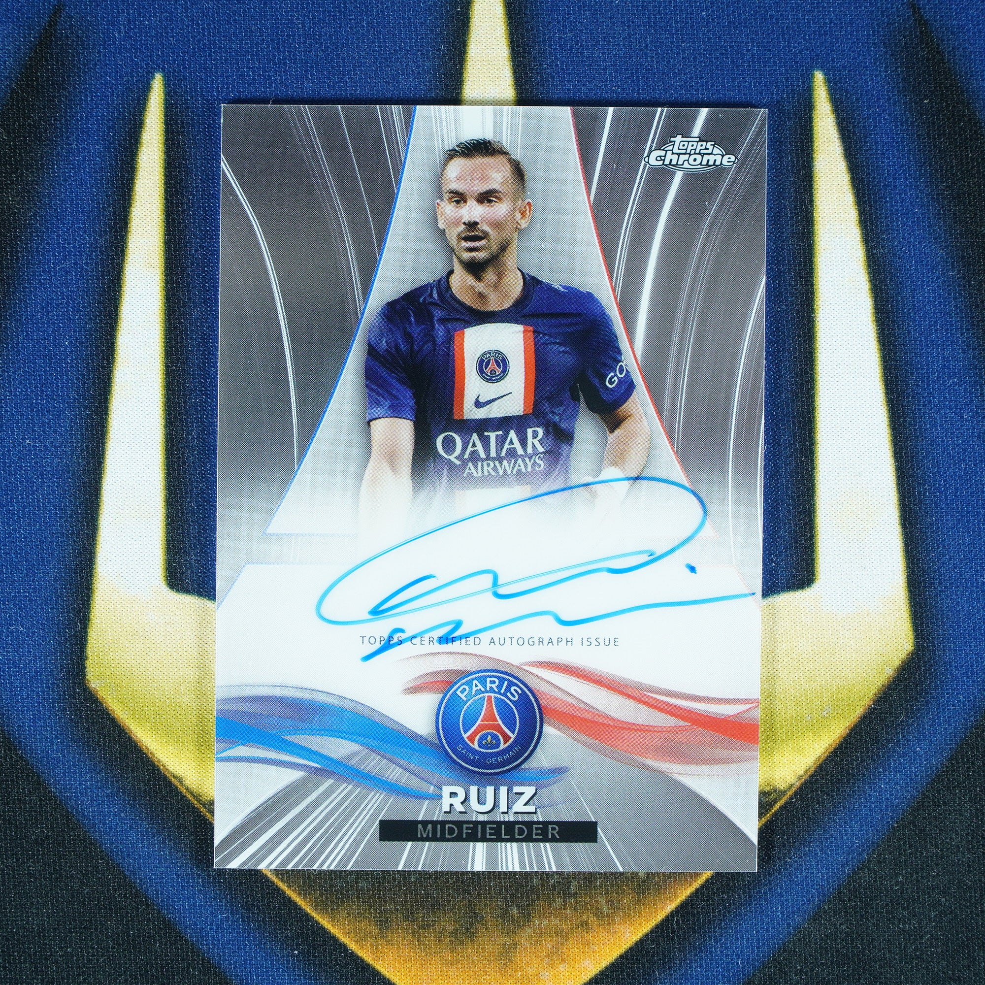 Fabian Ruiz 2022-23 Topps PSG Chrome Auto /99