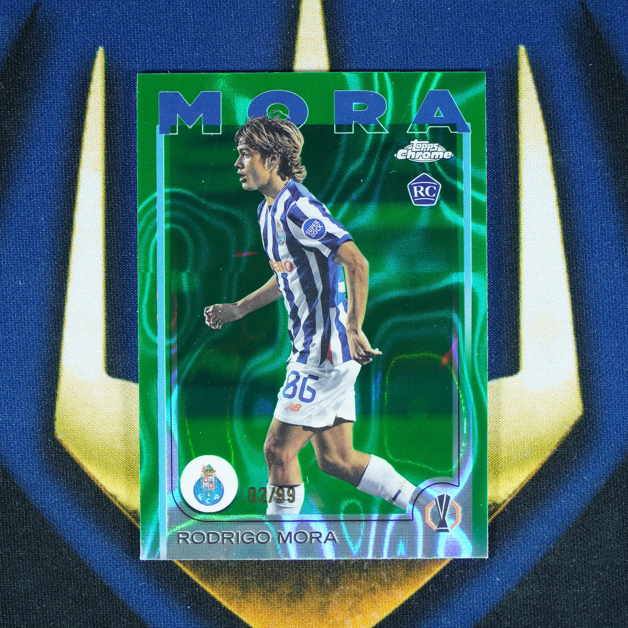 Rodrigo Mora 2024-25 Topps Chrome Green Lava /99 RC