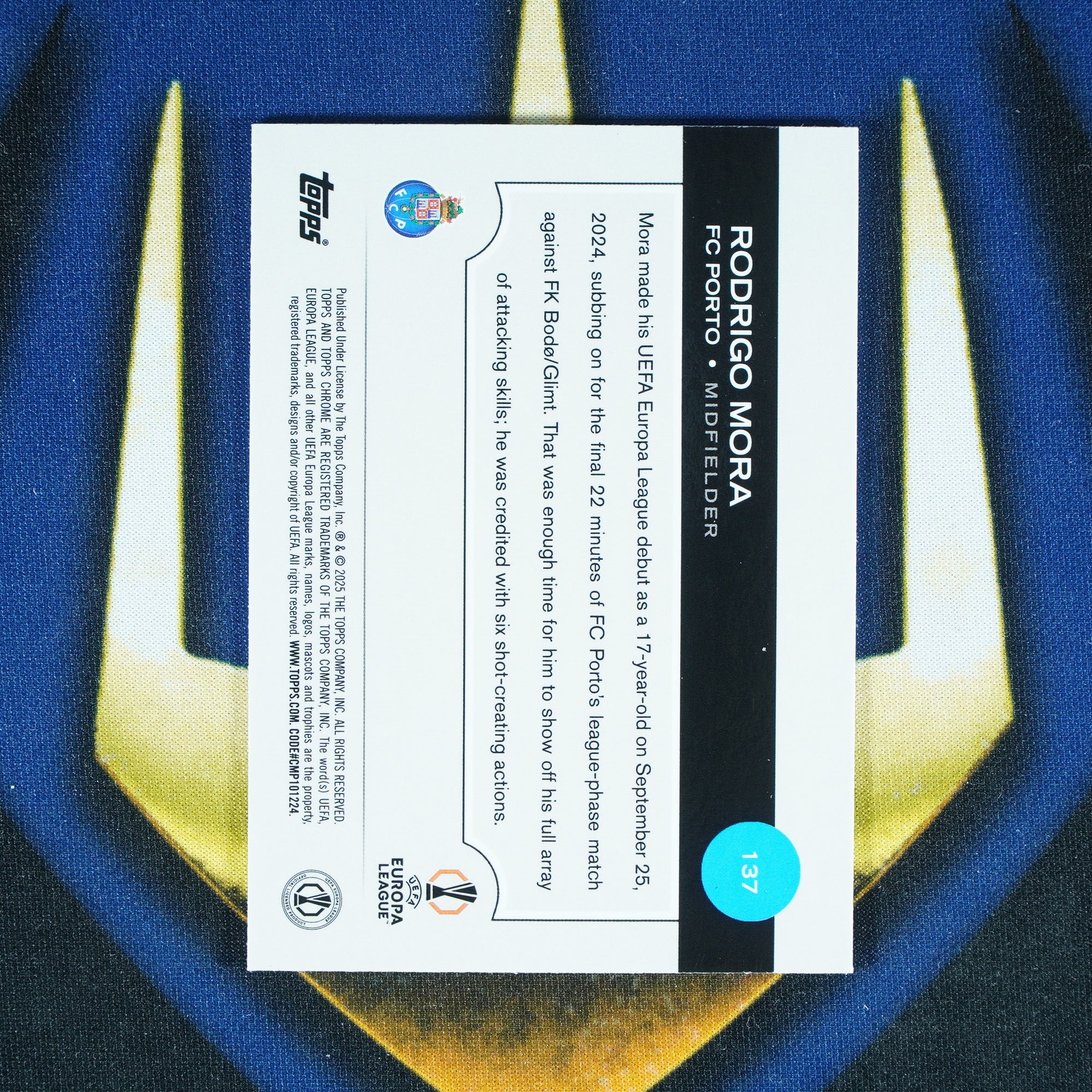 Rodrigo Mora 2024-25 Topps Chrome Green Lava /99 RC
