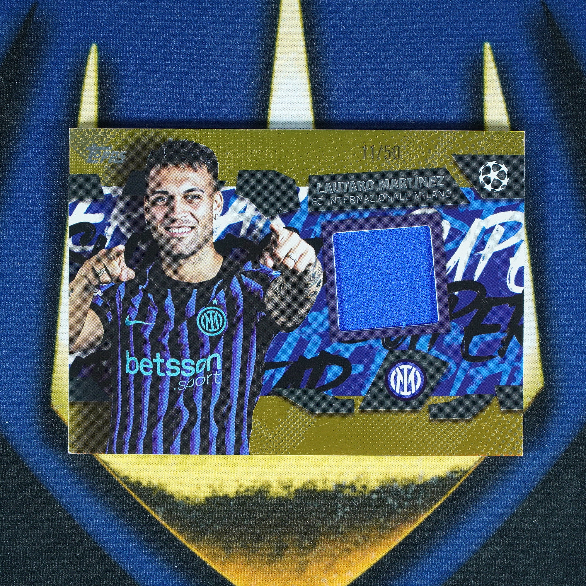 Lautaro Martinez 2025-26 Topps Club Competitions Superstar Patch Gold /50