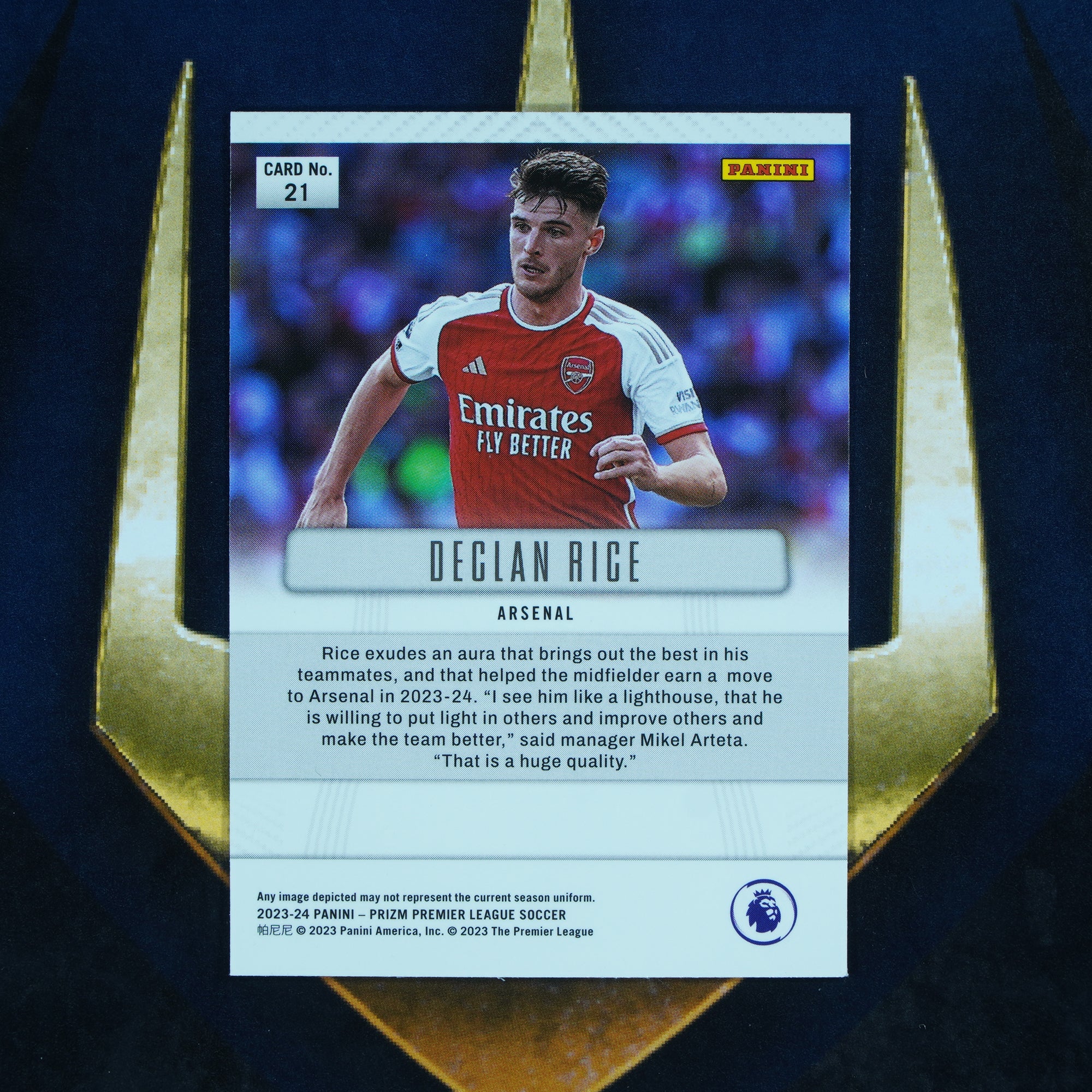 Declan Rice 2023-24 Panini Prizm Prizm Flashback 2012 #21 Arsenal