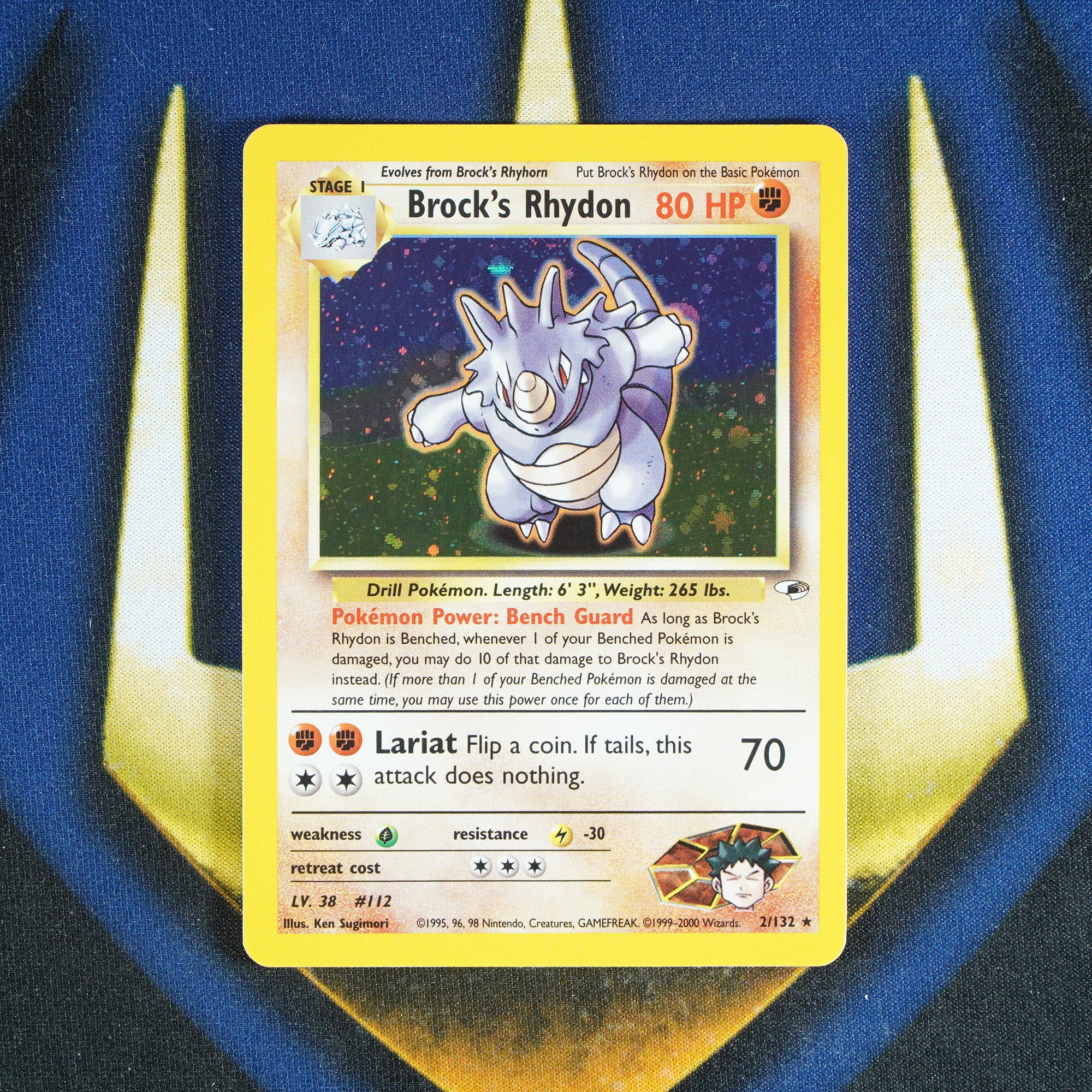 Brock's Rhydon GYM HEROES Holo Rare 2/132 [LP]