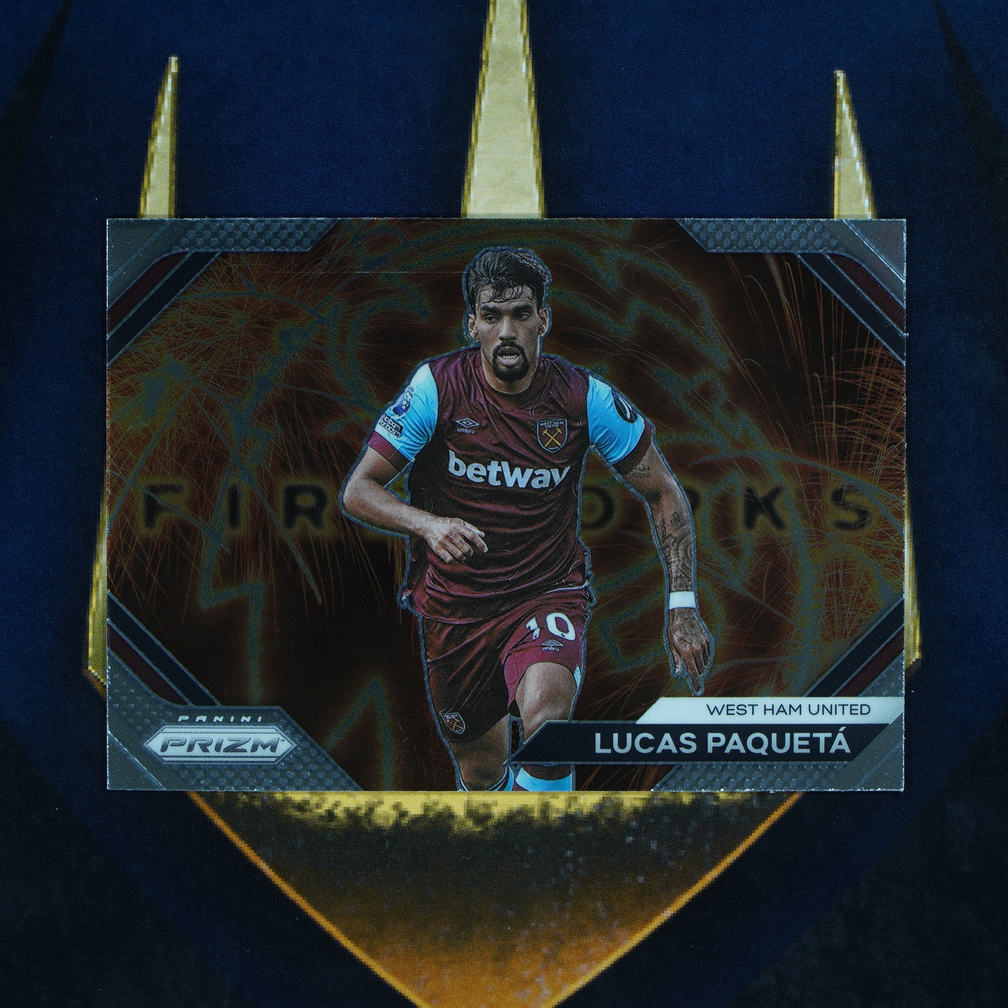 Lucas Paqueta 2023-24 Panini Prizm Fireworks #14 West Ham