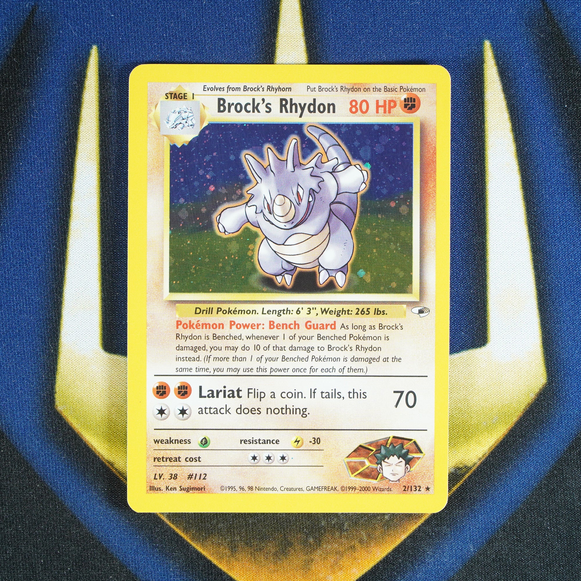 Brock's Rhydon GYM HEROES Holo Rare 2/132 [LP]