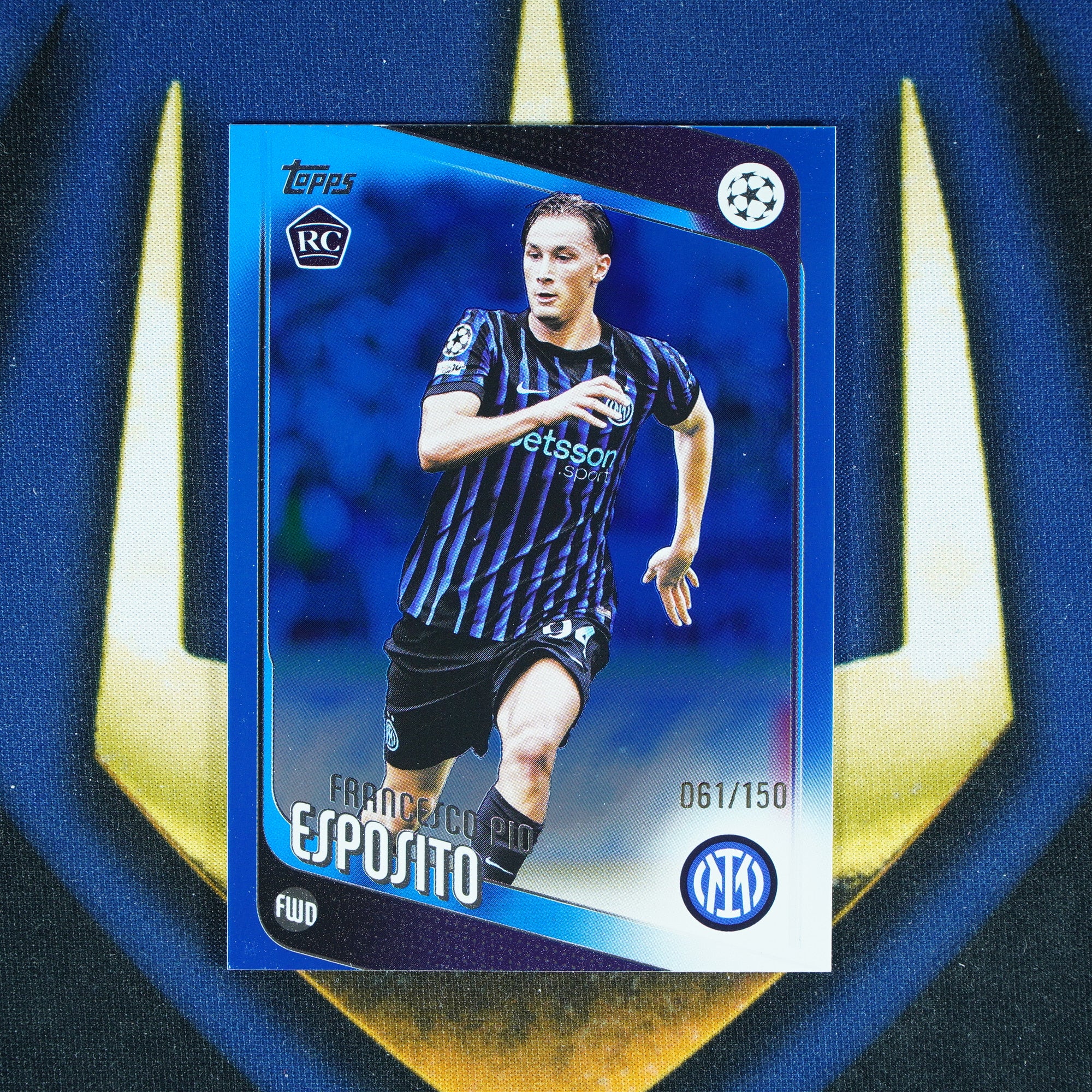 Frencesco Pio Esposito 2025-26 Topps Club Competitions Blue Foil /150 RC