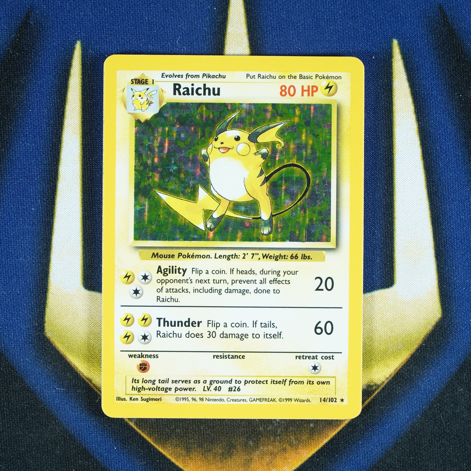 Raichu Base Set Holo Rare 14/102