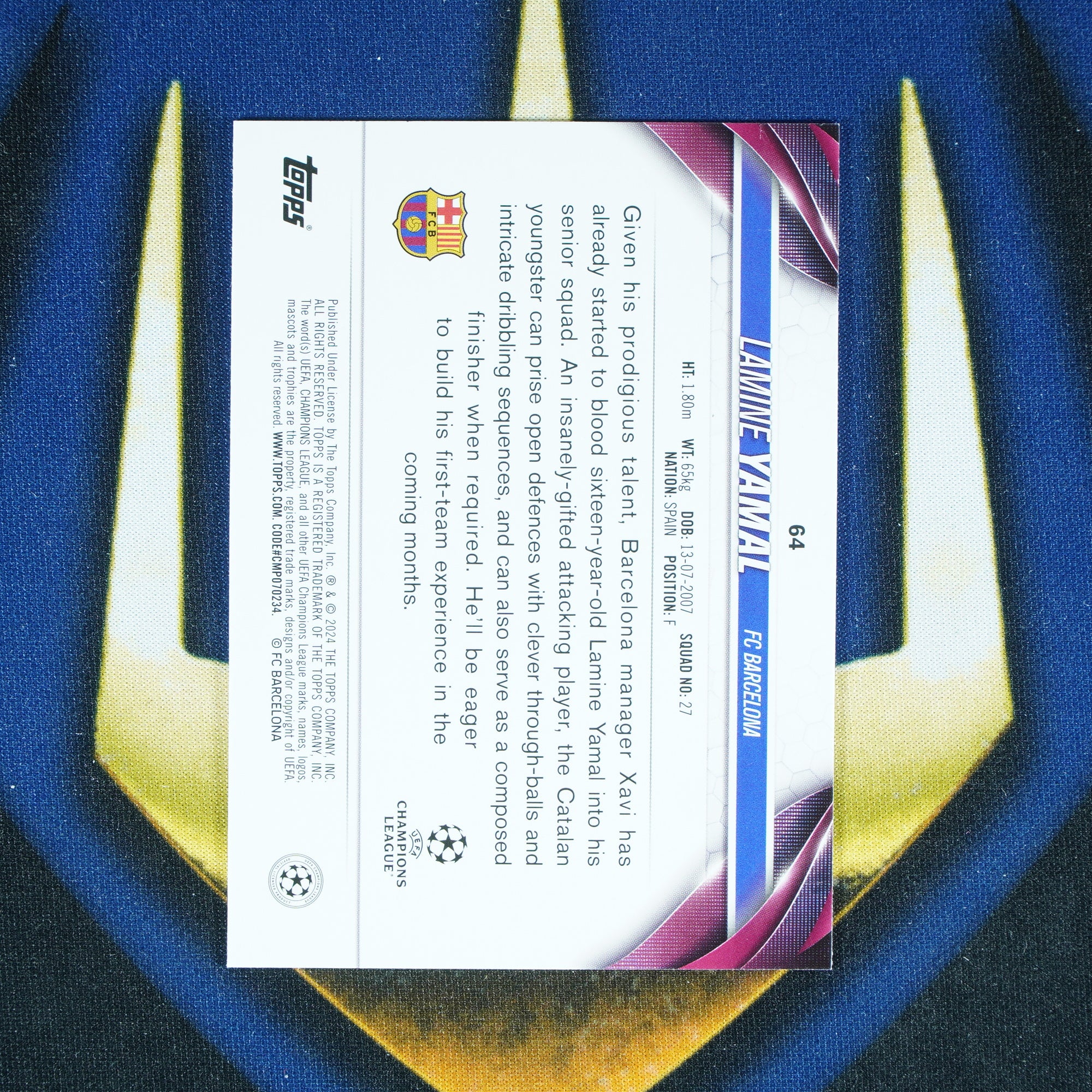 Lamine Yamal 2023-24 Topps Club Competitions #64 RC