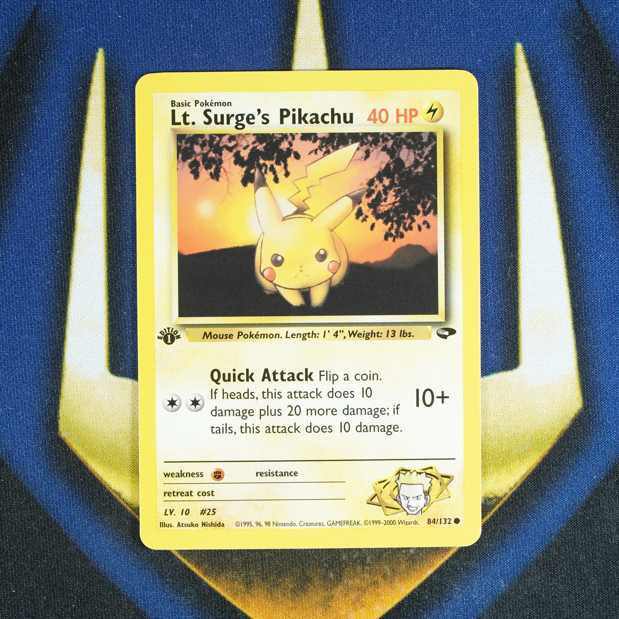 Lt. Surge's Pikachu GYM CHALLENGE 1ST EDITION Common 84/132 [NM]
