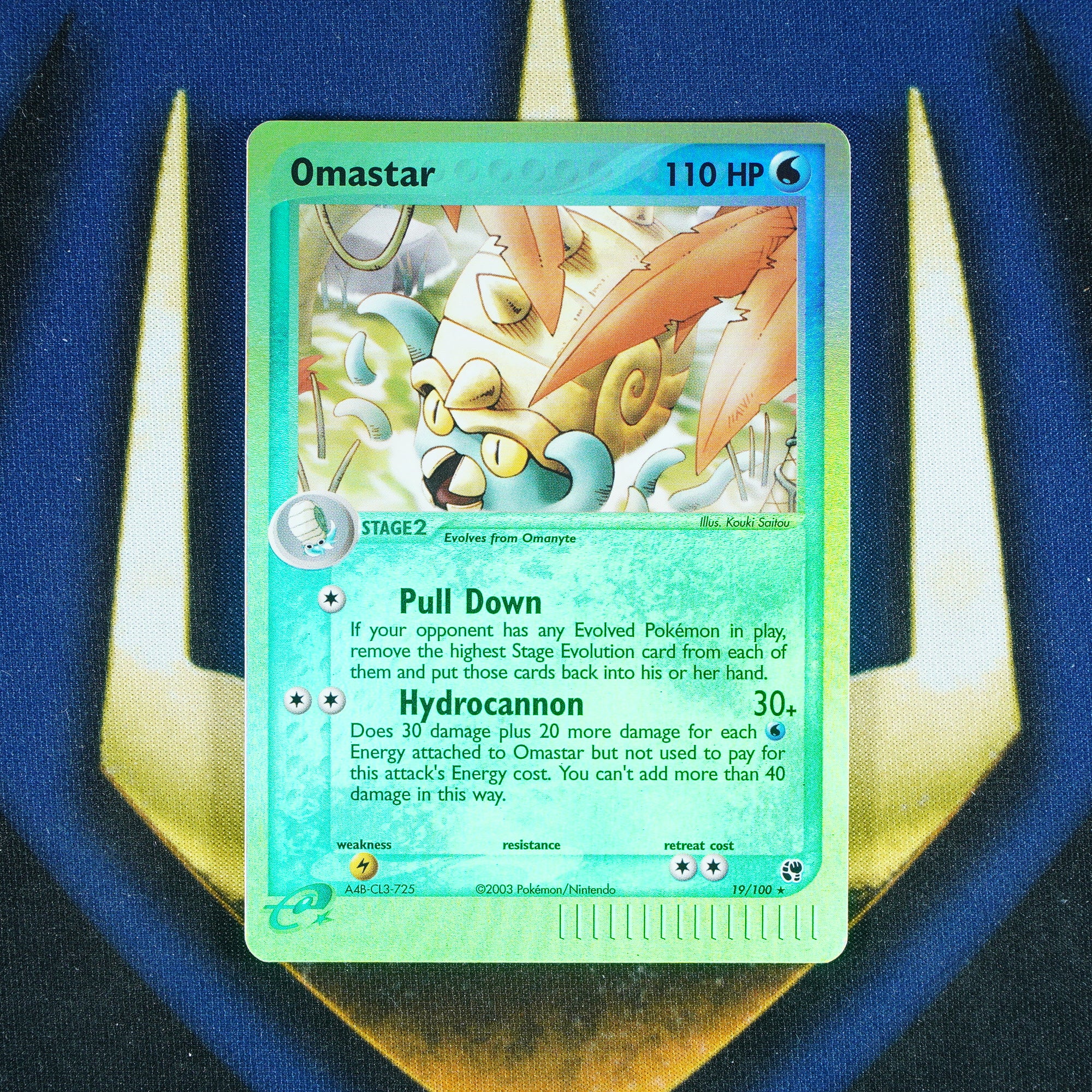 Omastar EX Sandstorm Reverse Holo Rare 19/100