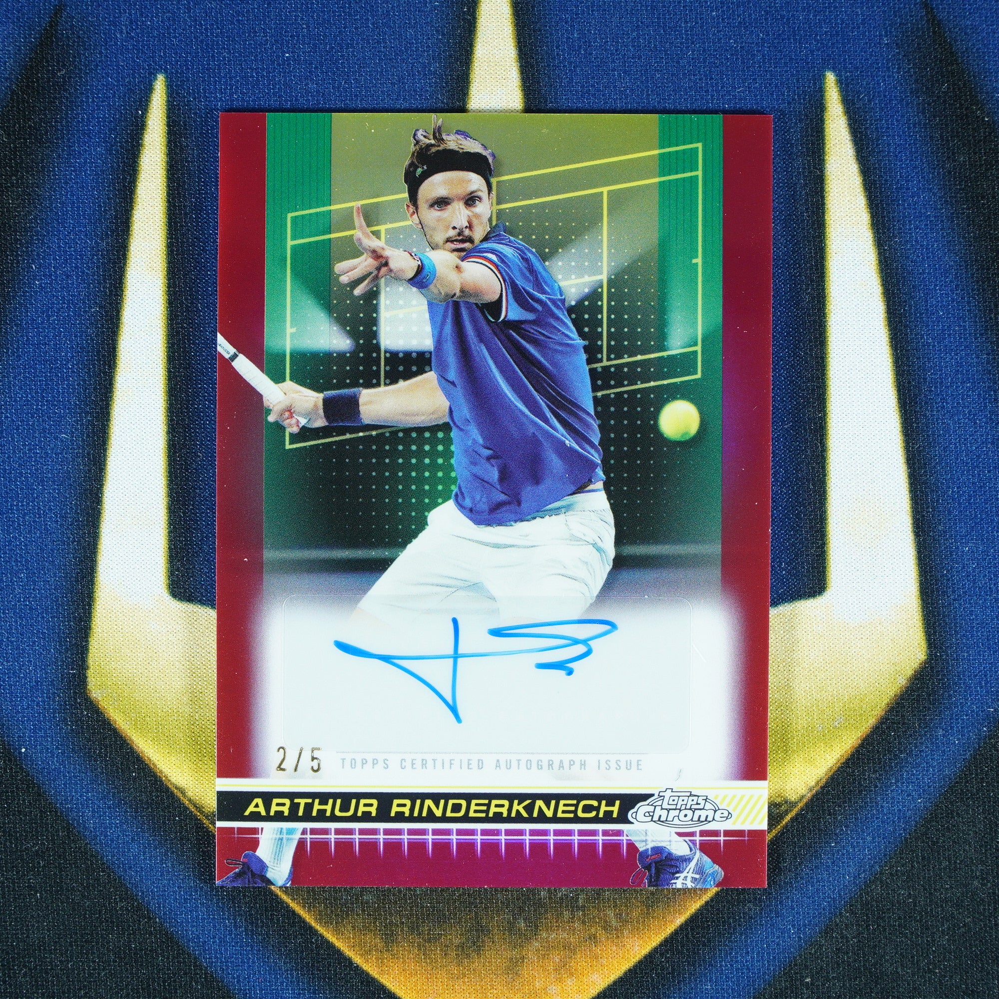 Arthur Rinderknech 2024 Topps Chrome Red Auto /5