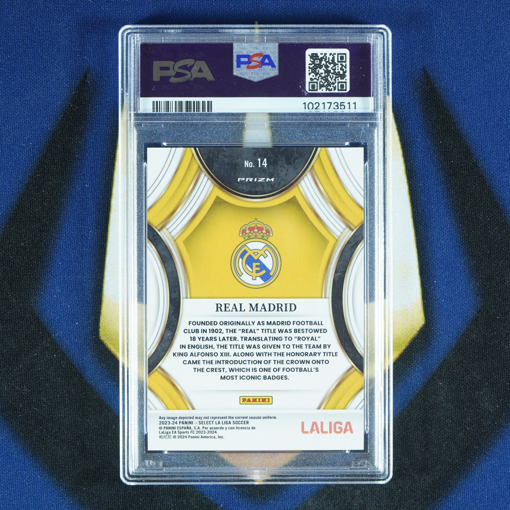 Real Madrid 2023-24 Panini Select La Liga Team Badge [PSA 10]