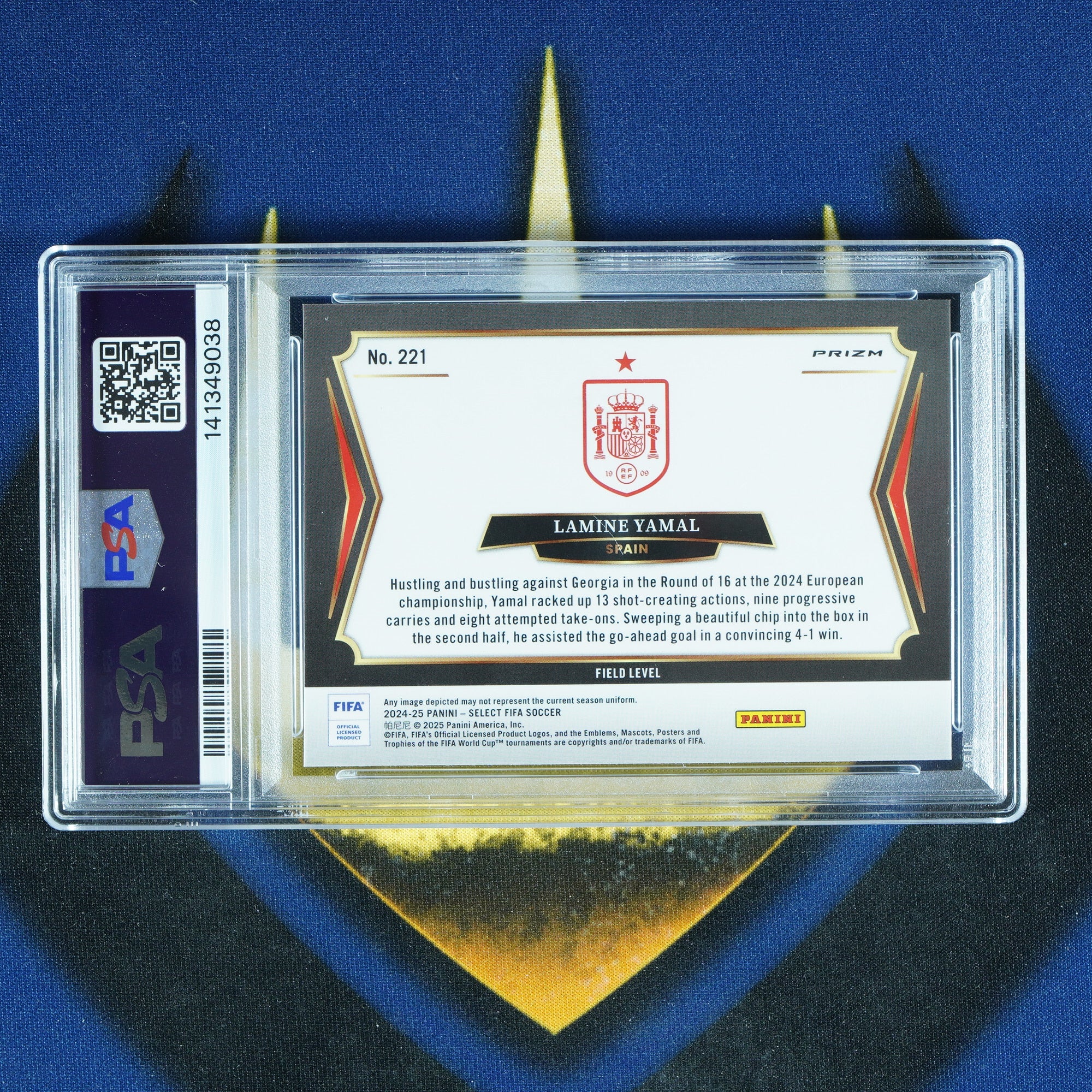 Lamine Yamal 2024-25 Panini Select FIFA Field Level Honeycomb [PSA 10]