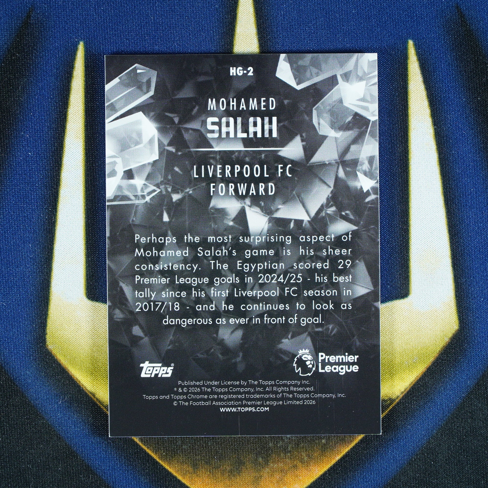Mohamed Salah 2026 Topps Chrome EPL Hidden Gems /10