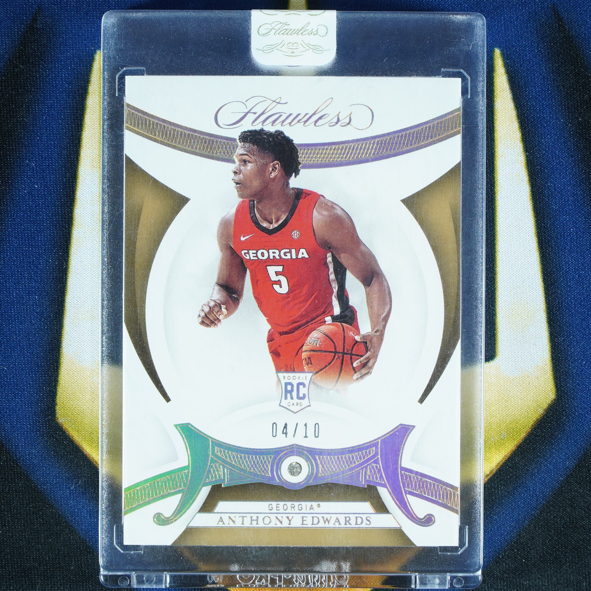 Anthony Edwards 2020 Panini Flawless Collegiate Diamond /10 RC