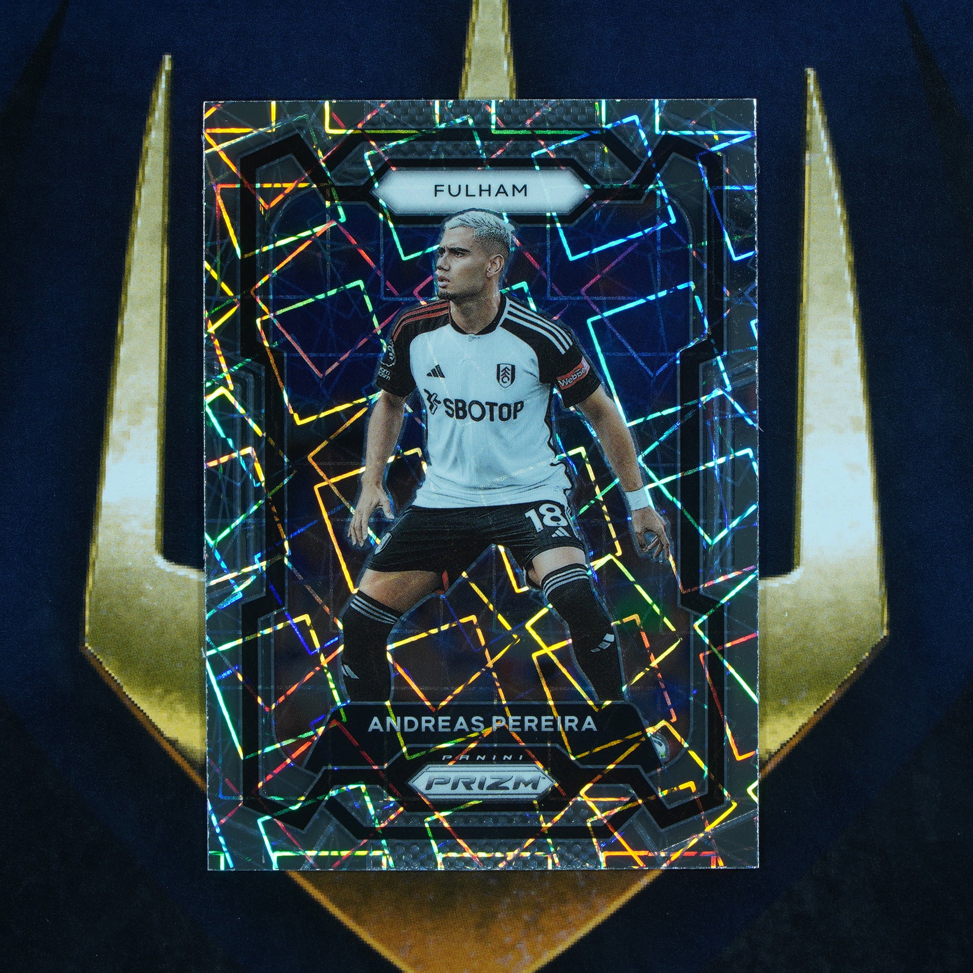 Andreas Pereira 2023-24 Panini Prizm Silver Laser #161 Fulham