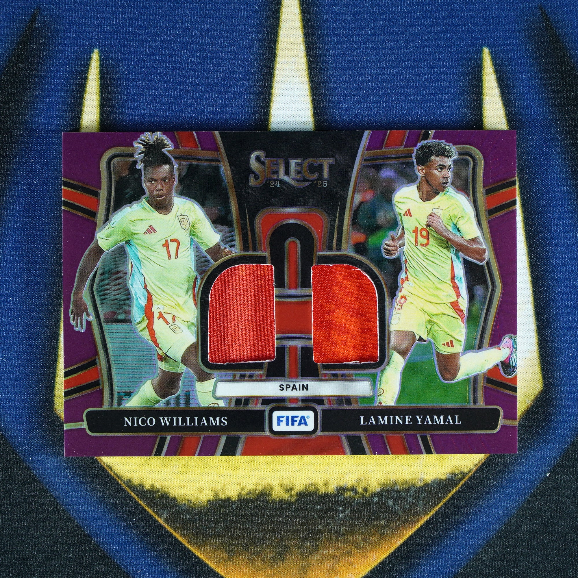 Lamine Yamal & Nico Williams 2024-25 Panini Select FIFA Dual Patch /49 Jersey No