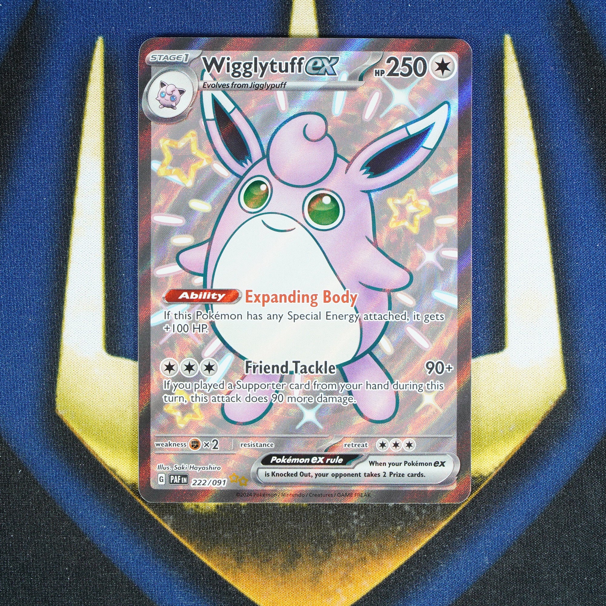 Wigglytuff EX PALDEAN FATES Shiny Ultra Rare 222/091 [M]
