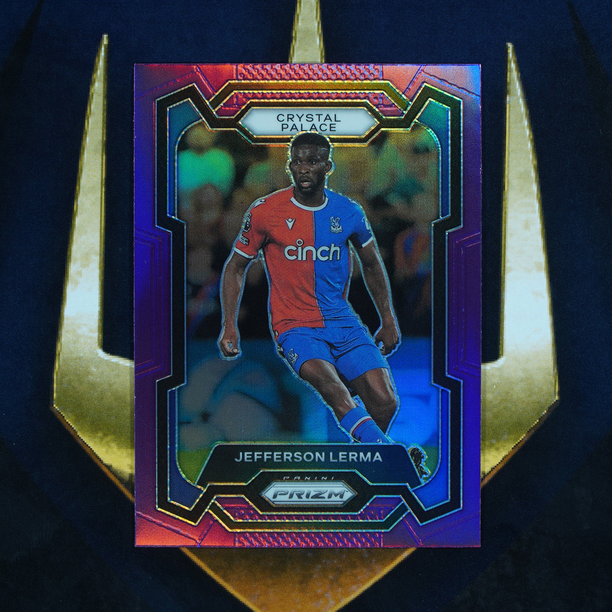 Jefferson Lerma 2023-24 Panini Prizm Purple Refractor #181 Crystal Palace