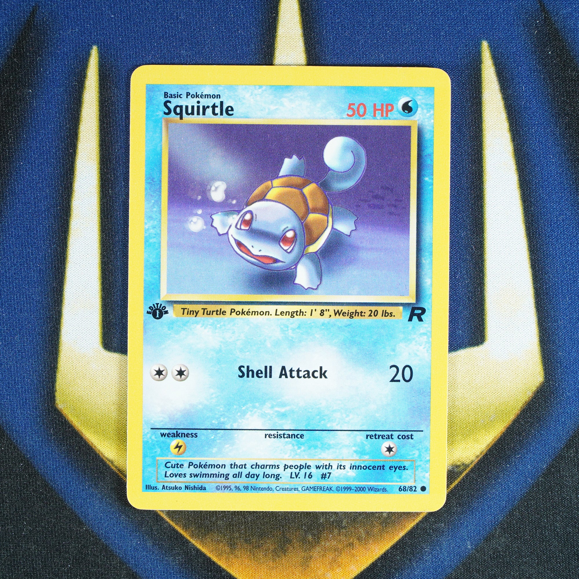 Squirtle TEAM ROCKET 1ST EDITION Common 68/82 [LP]