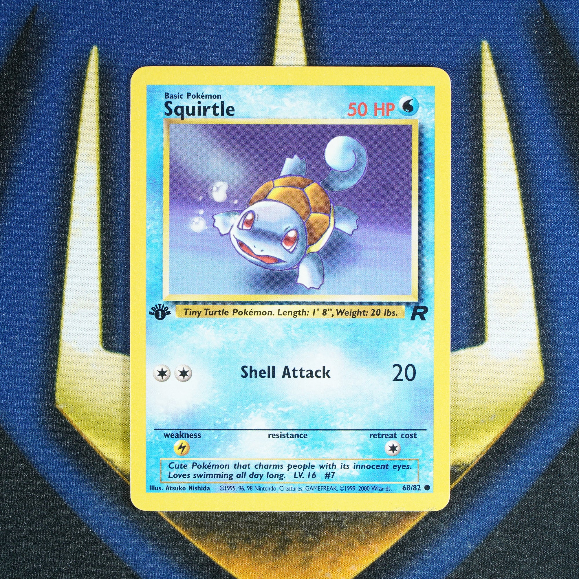 Squirtle TEAM ROCKET 1ST EDITION Common 68/82 [LP]