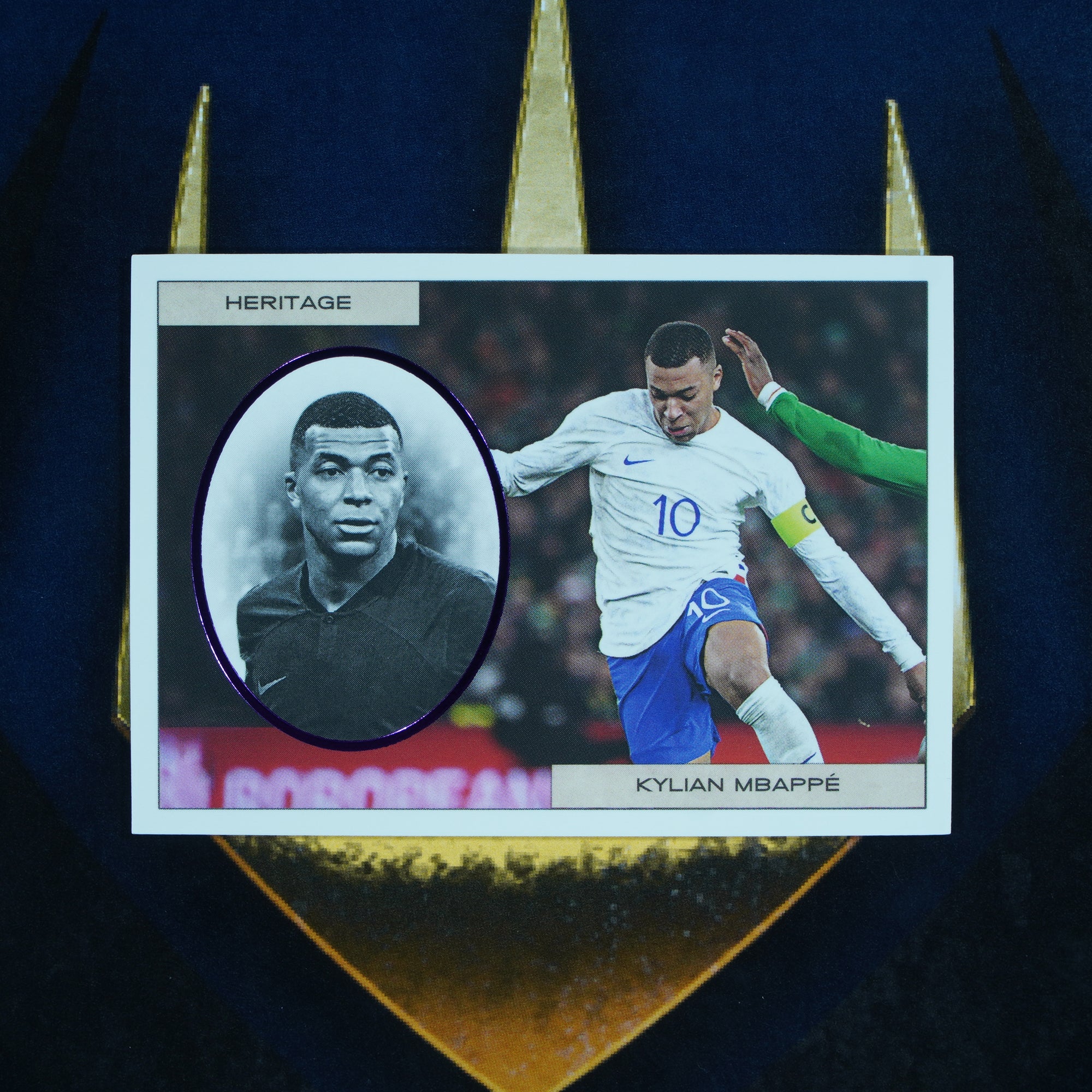 Kylian Mbappe 2023-24 Futera Unique Heritage Amethyst /29 HG020 France