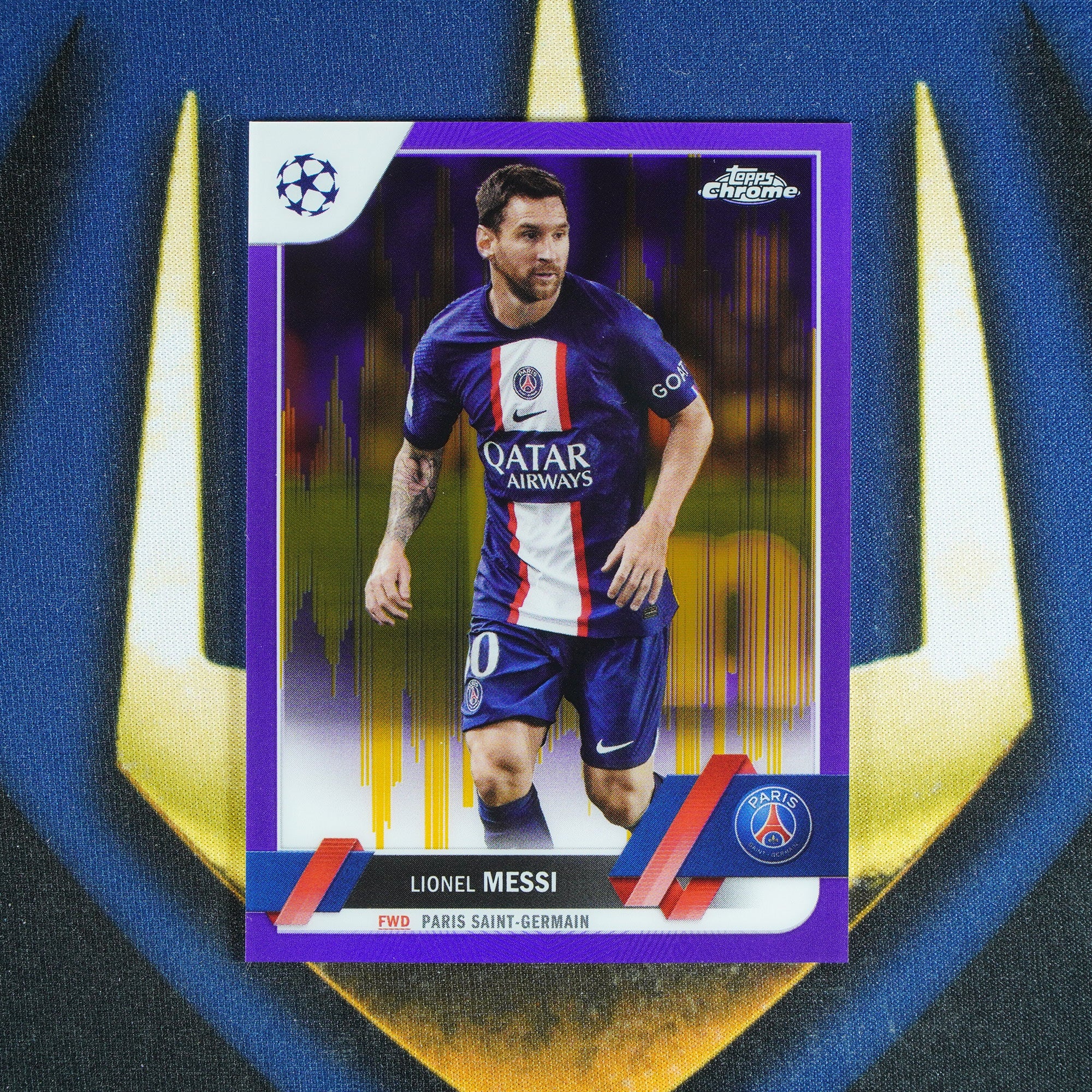 Lionel Messi 2023-24 TOPPS CHROME Purple/Gold Seismic #1  [Raw]