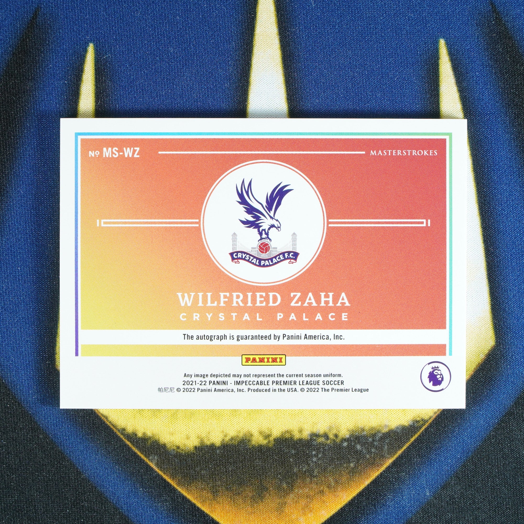 Wilfried Zaha 2023-24 PANINI IMPECCABLE TMALL Masterstrokes /35 MS-WZ  [Raw]