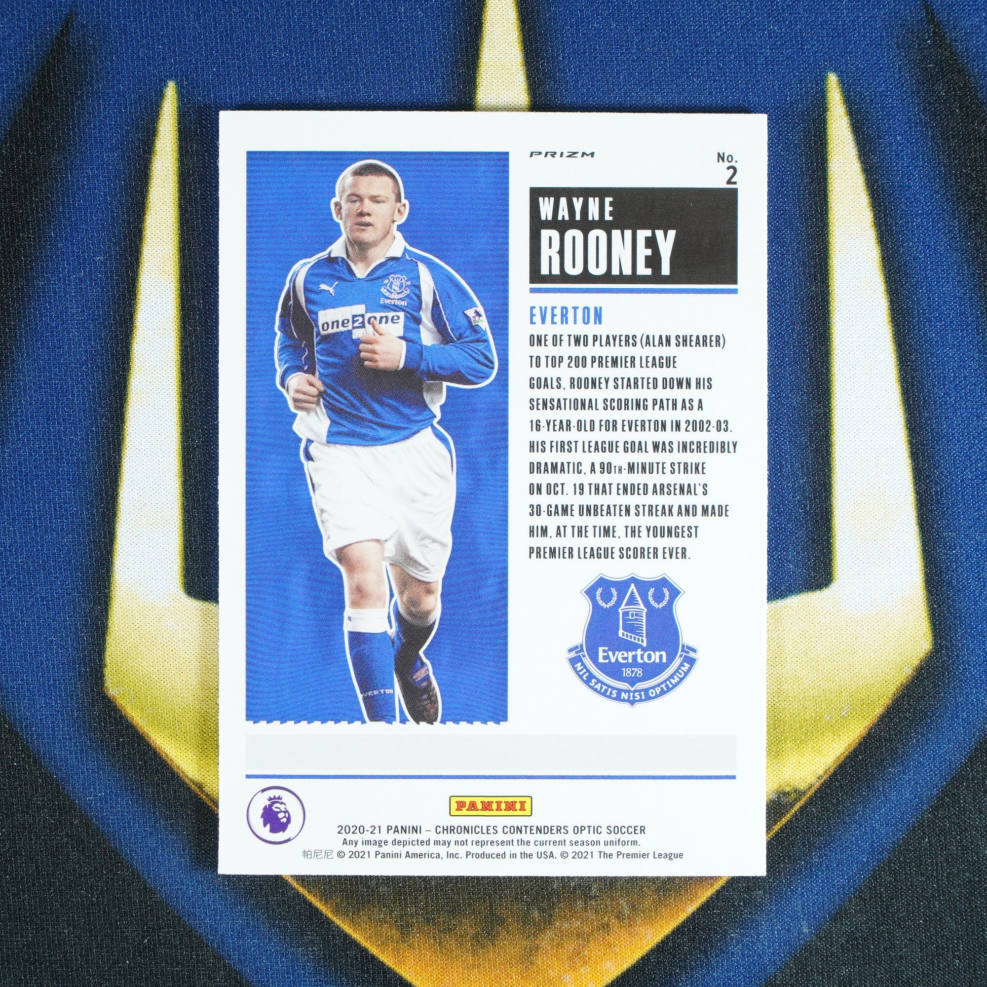 Wayne Rooney 2020-21 PANINI CHRONICLES  Contenders Optic Silver Circles #2  [Raw]