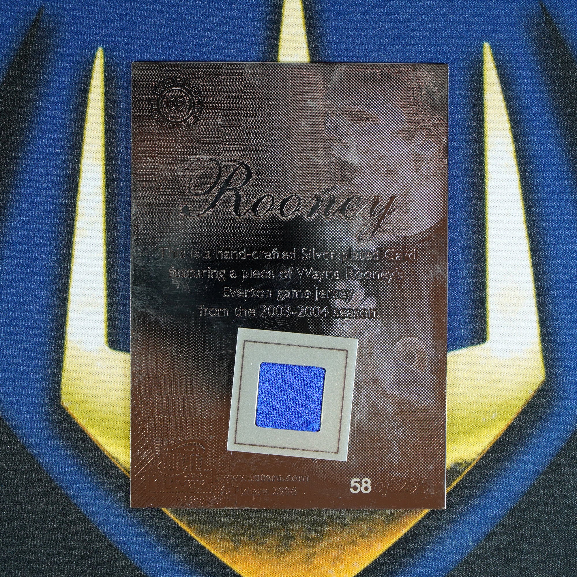 Wayne Rooney 2006 FUTERA SILVER Patch /295  [Raw]