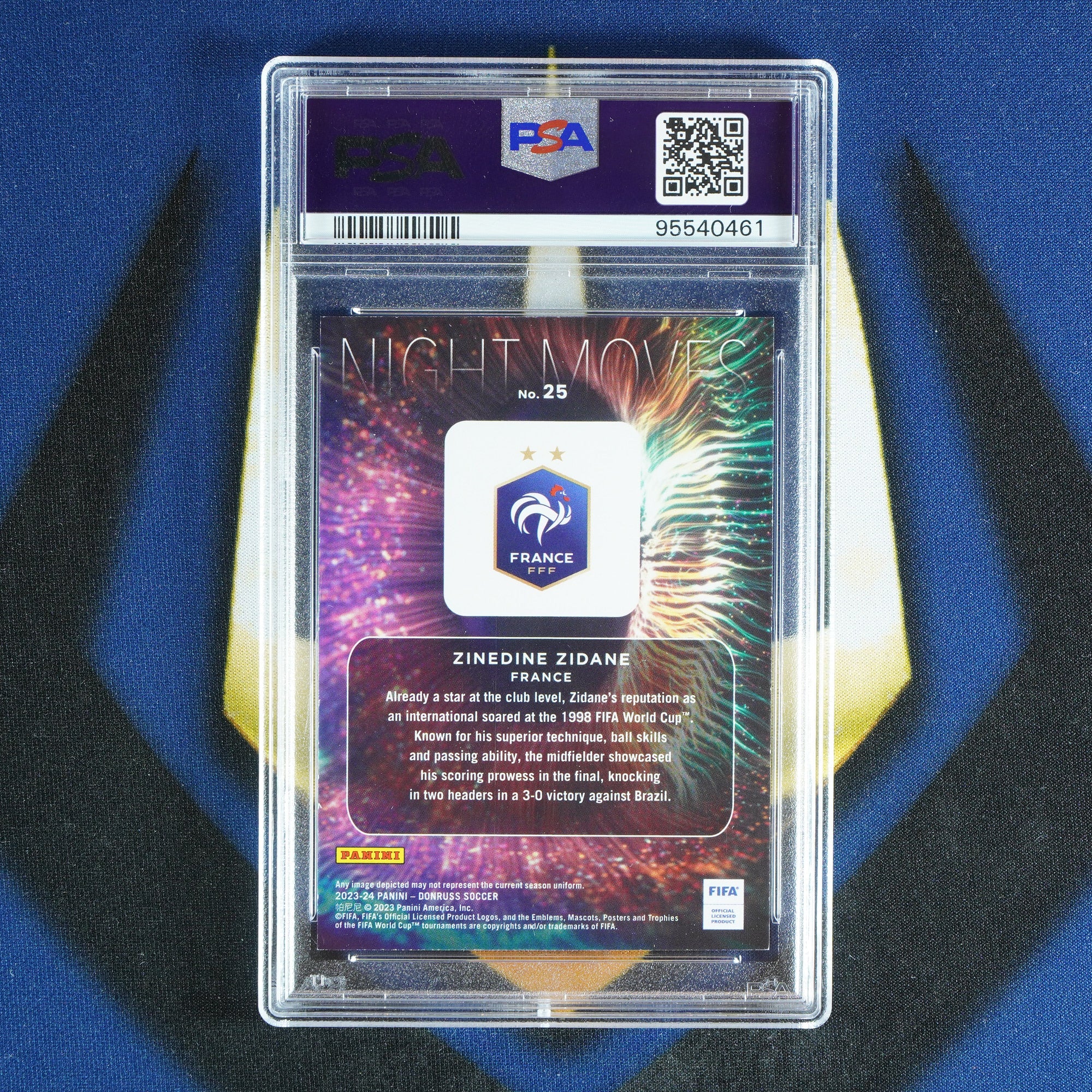 Zinedine Zidane 2023-24 PANINI DONRUSS FIFA Night Moves #25  [PSA 9]