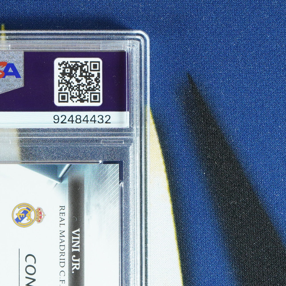 Vini Jr/Karim Benzema 2022-23 TOPPS STADIUM CLUB CHROME Co-Signers Black /10 CSA-VB  [PSA 10]