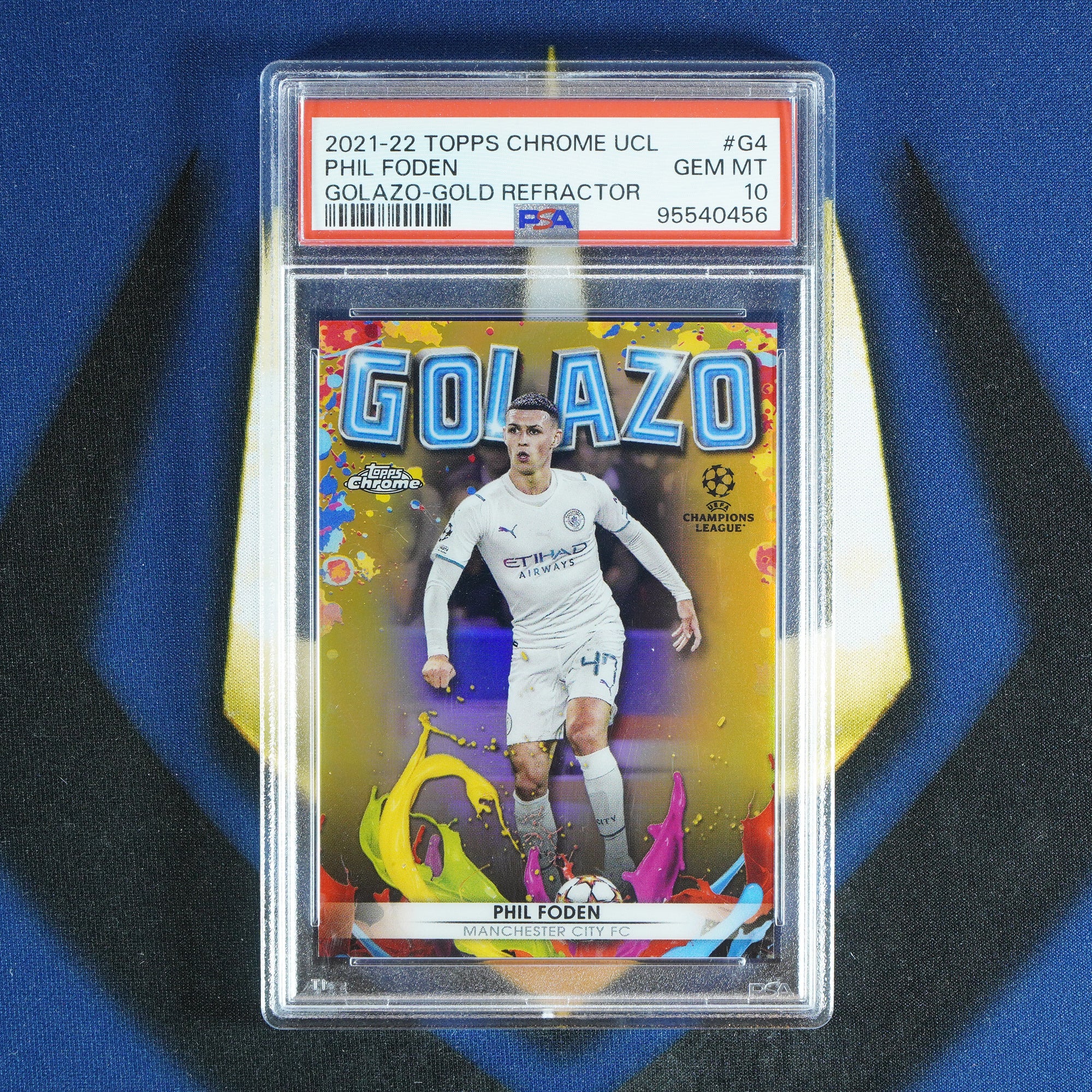 Phil Foden 2021-22 TOPPS CHROME Golazo Gold /50  [PSA 10]