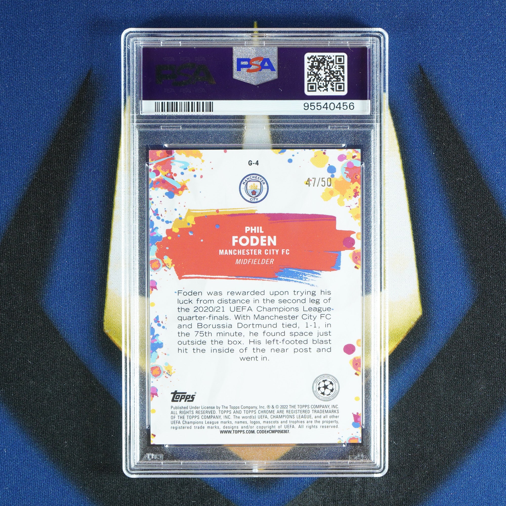 Phil Foden 2021-22 TOPPS CHROME Golazo Gold /50  [PSA 10]