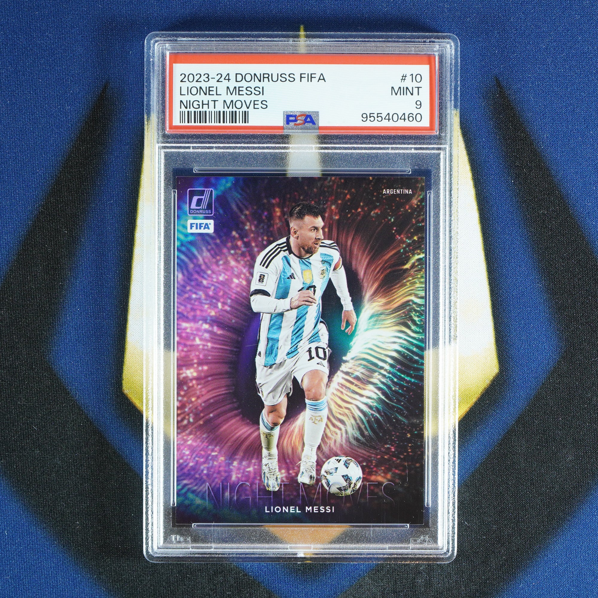 Lionel Messi 2023-24 PANINI DORNUSS FIFA Night Moves #10  [PSA 9]