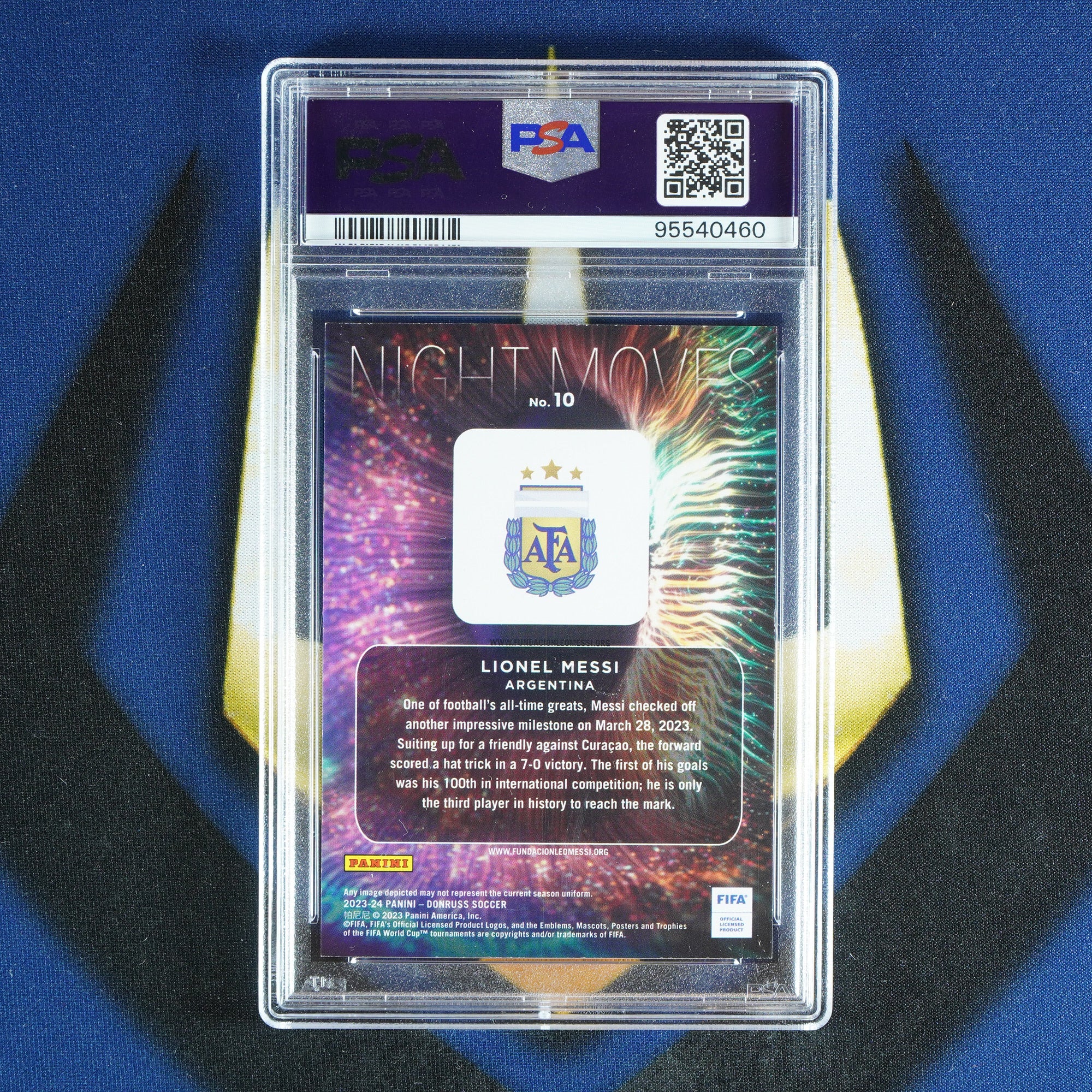 Lionel Messi 2023-24 PANINI DORNUSS FIFA Night Moves #10  [PSA 9]